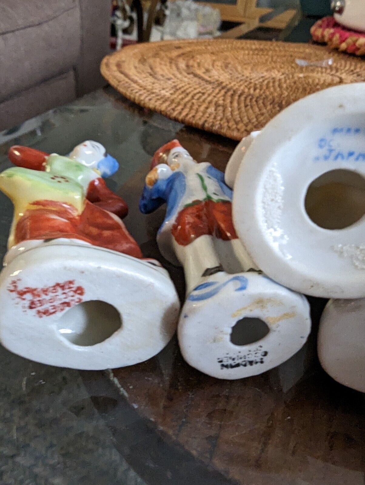 Porcelain Occupied Japan Seven Figurines Lot Mostly Victorian, All Marked