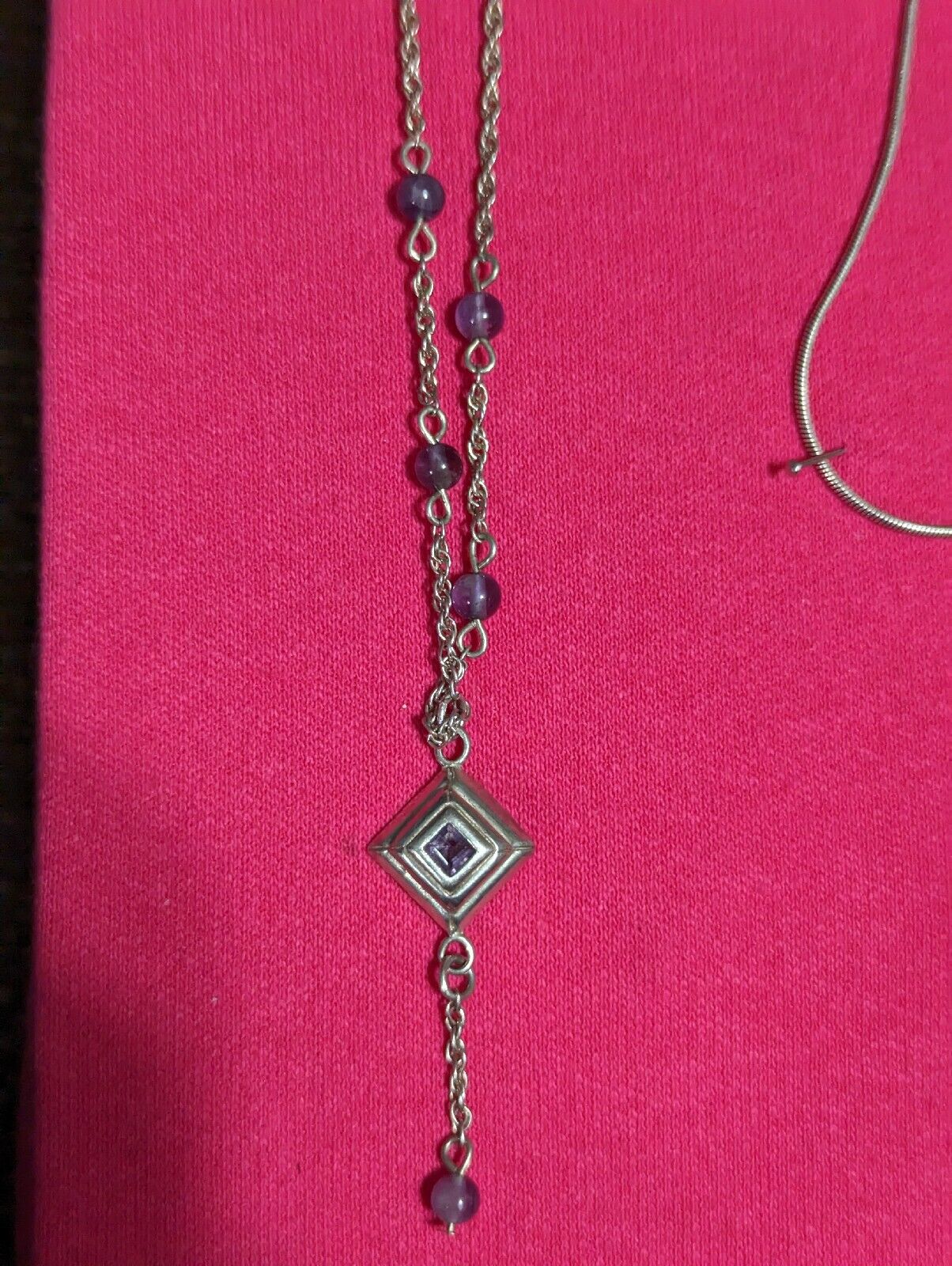 Vintage Sterling Silver 925 Necklace Marked