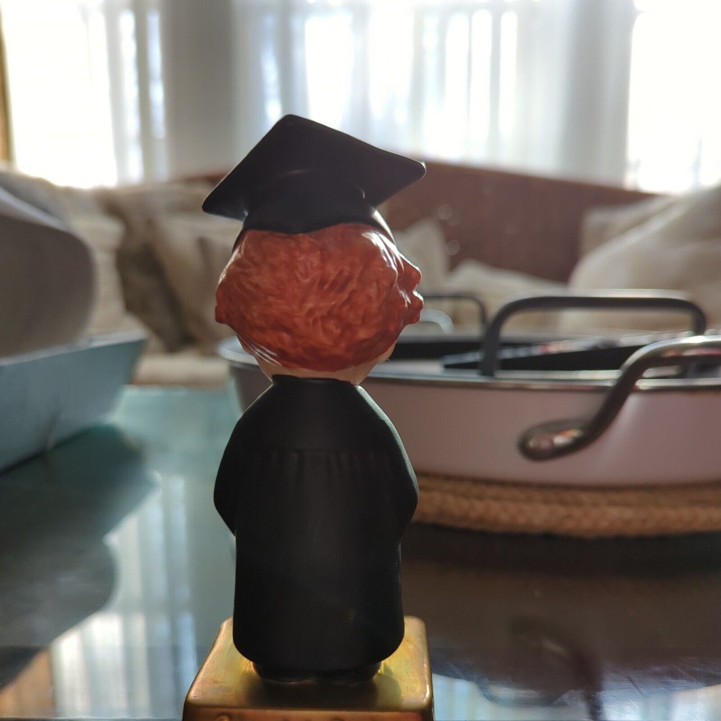 Vintage 1970 Goebel Redhead BYJ 69 Bachelor Degree Graduate Figurine 5.5" tall