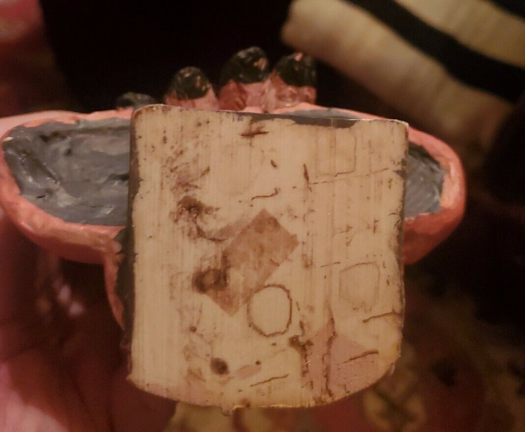 Ceramic Bisque Native American Indian Chief Bust with bull horns 5.5" by 4"