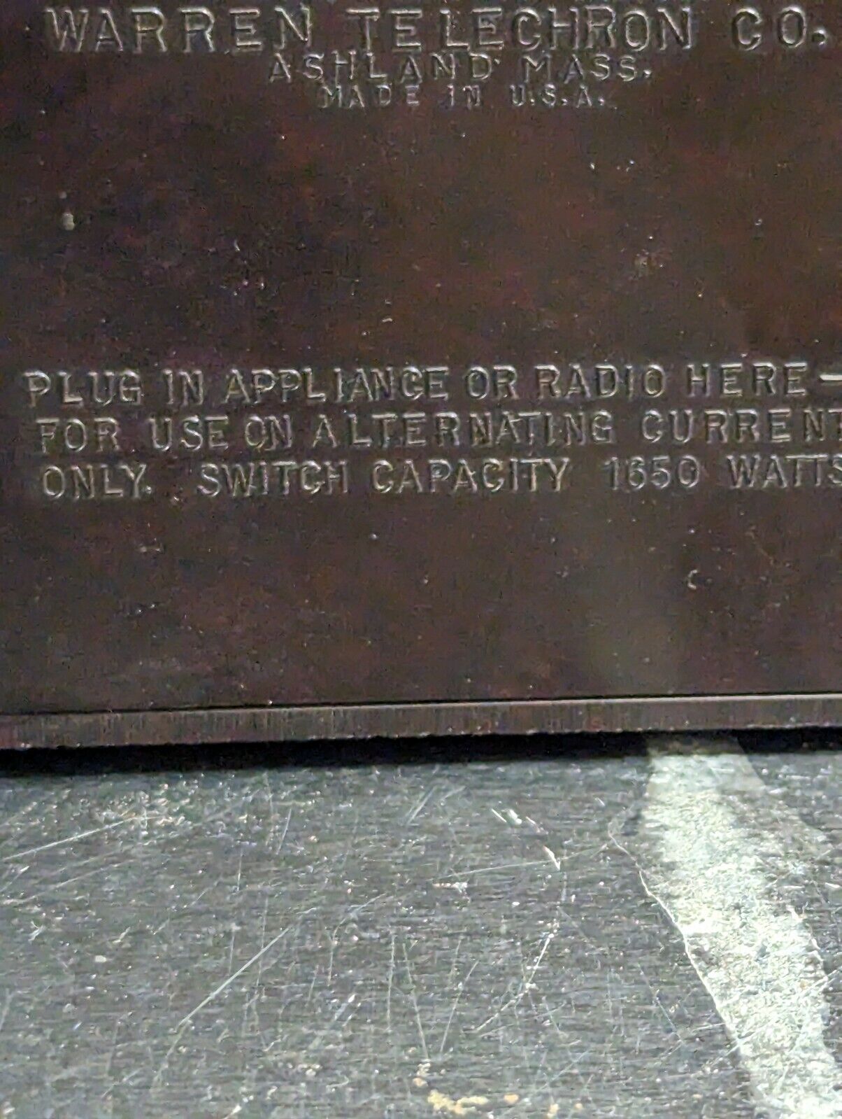 Vintage 1937 Electric Clock Telechron Selector 8H55 Square Tested Works USA