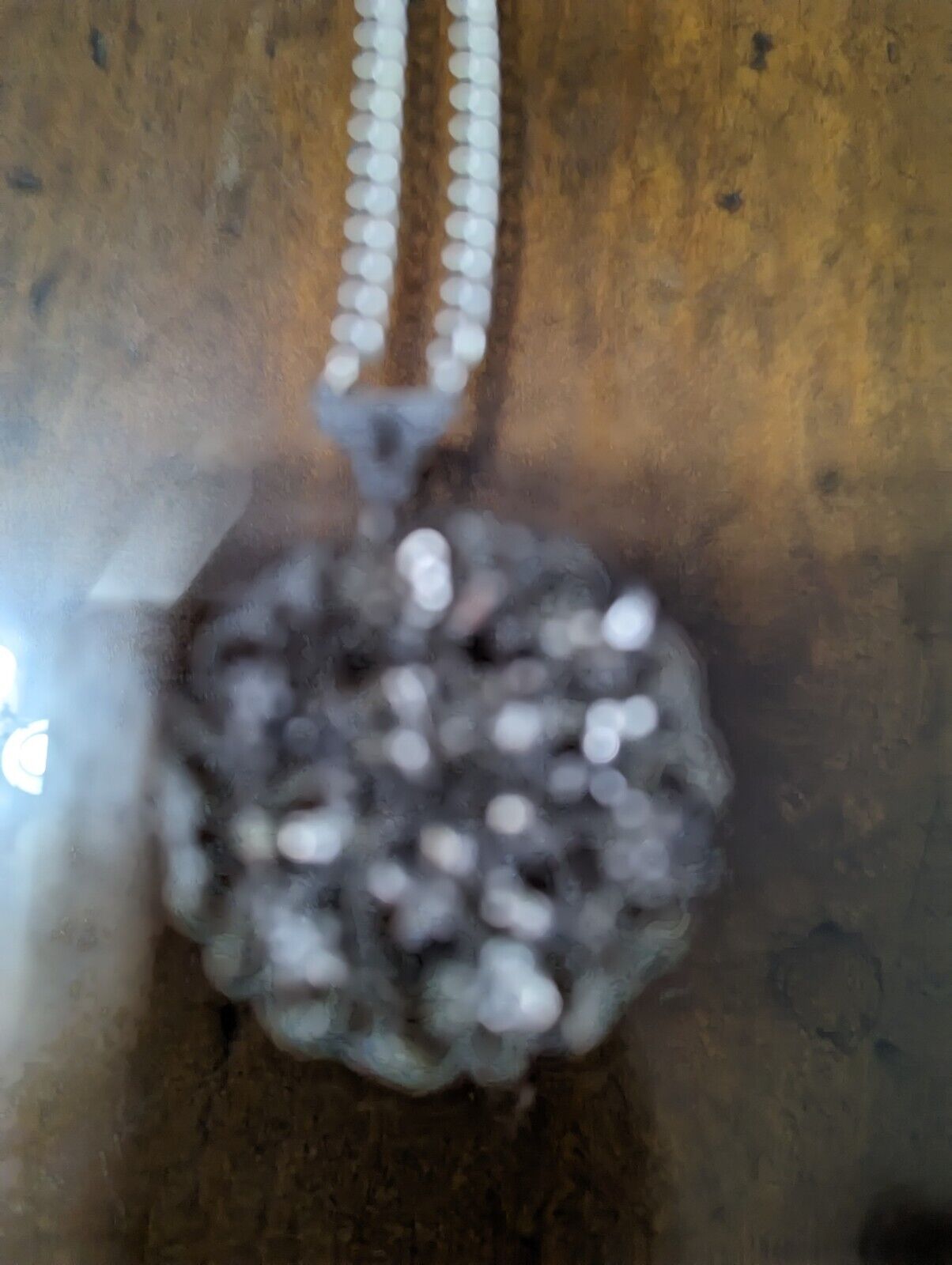 Vintage Silver tone Necklace with Turquoise Stones Pendant