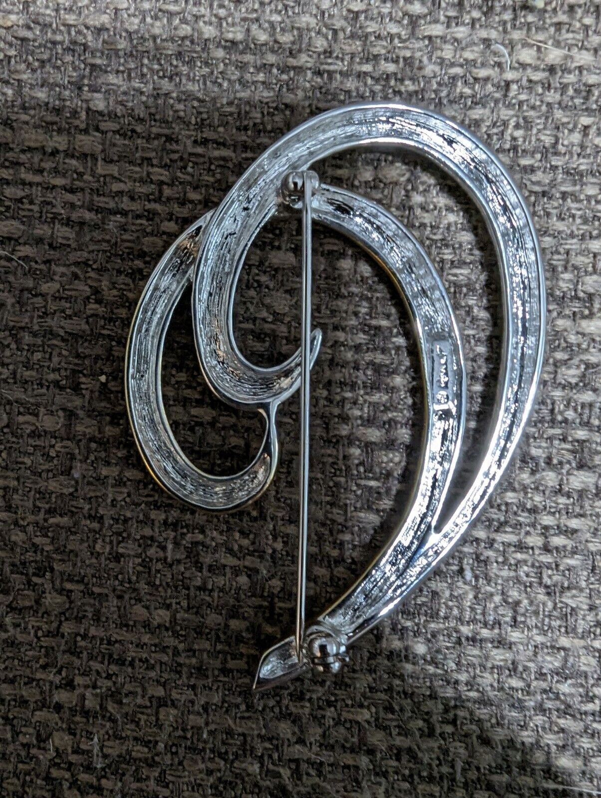 Vintage MONET Gold & Silver Tone Swirl Brooch Pin