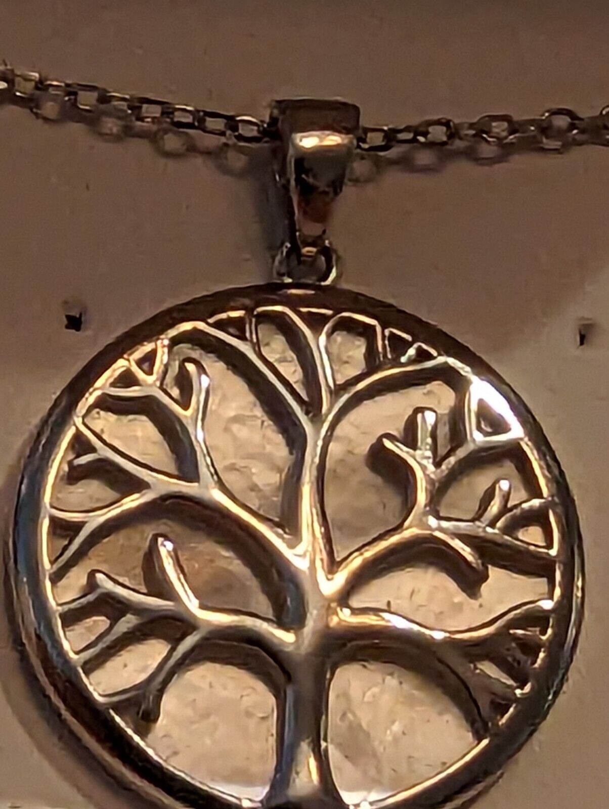 Contessa Di Capri Sterling Silver Over Mother Of Pearl Tree Of Life Pendant