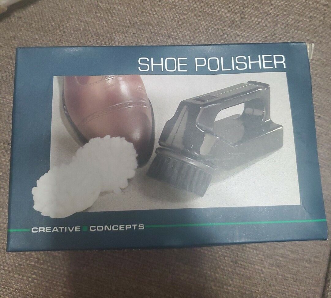 Creative Concepts Two Speeds Two Brushes Two Puffs Shoe Polisher  Batteries