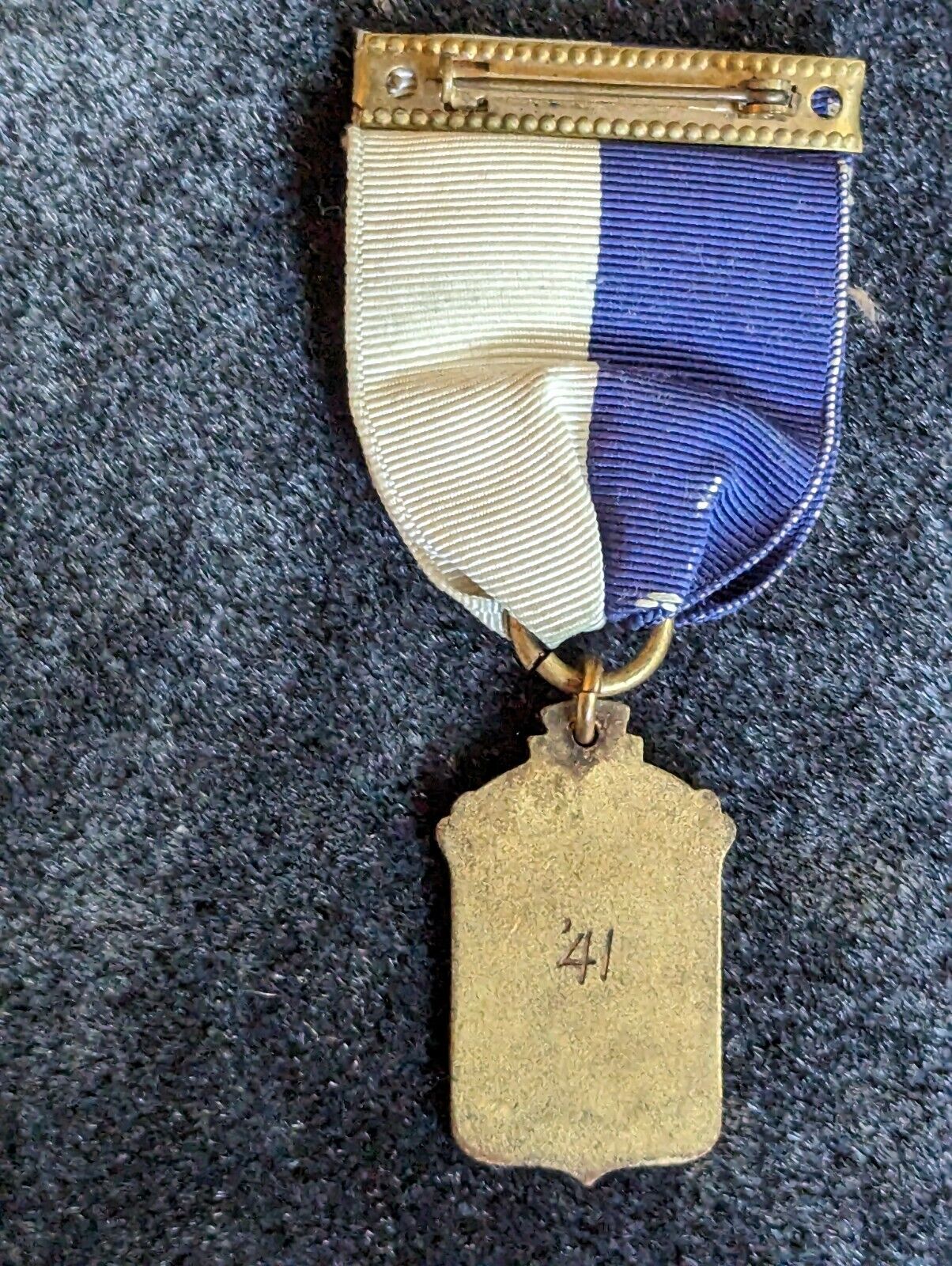 1941 RELAY CYO Baseball Sports Award Medallion Ribbon Medal