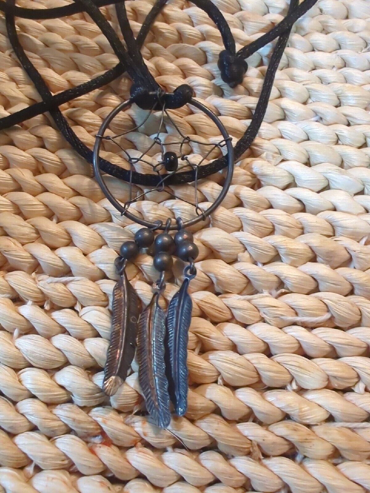 Native American Metal Dream Catcher Pendant