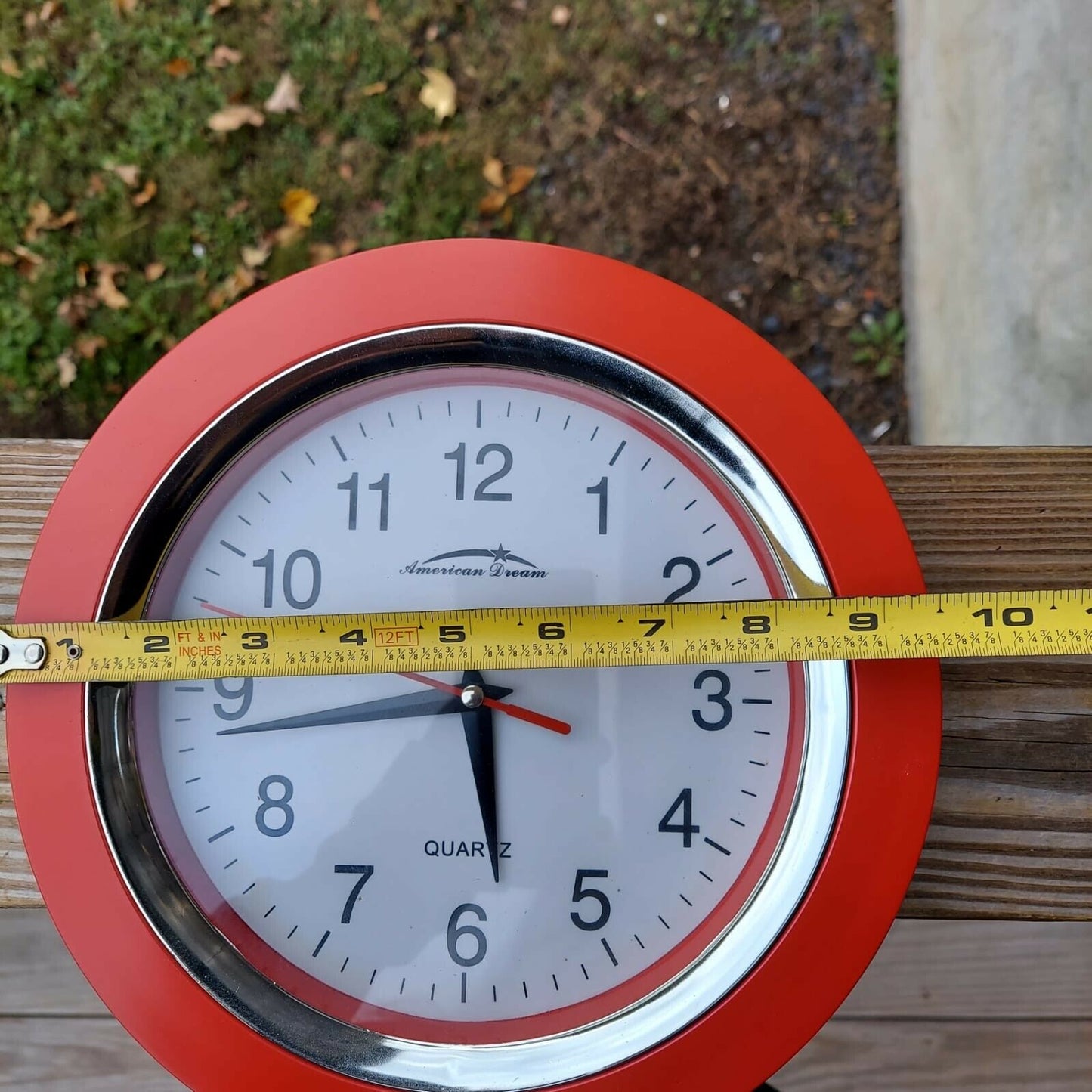 American Dream Red Kitchen 9" Diameter Wall Clock Quartz