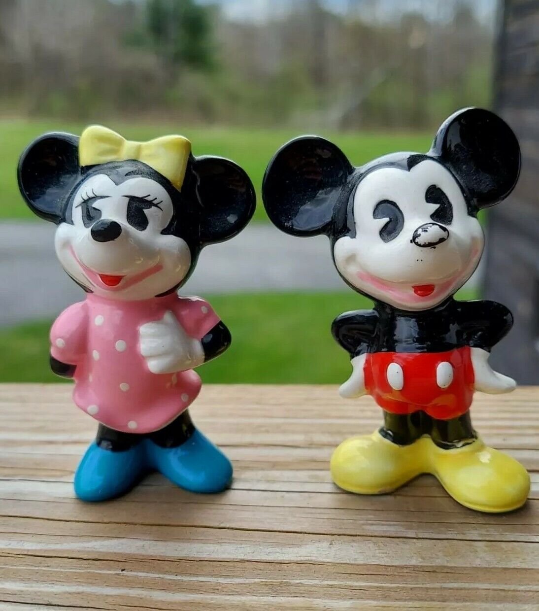 Vintage Walt Disney Productions Japan Mickey And Mini Mouse Set