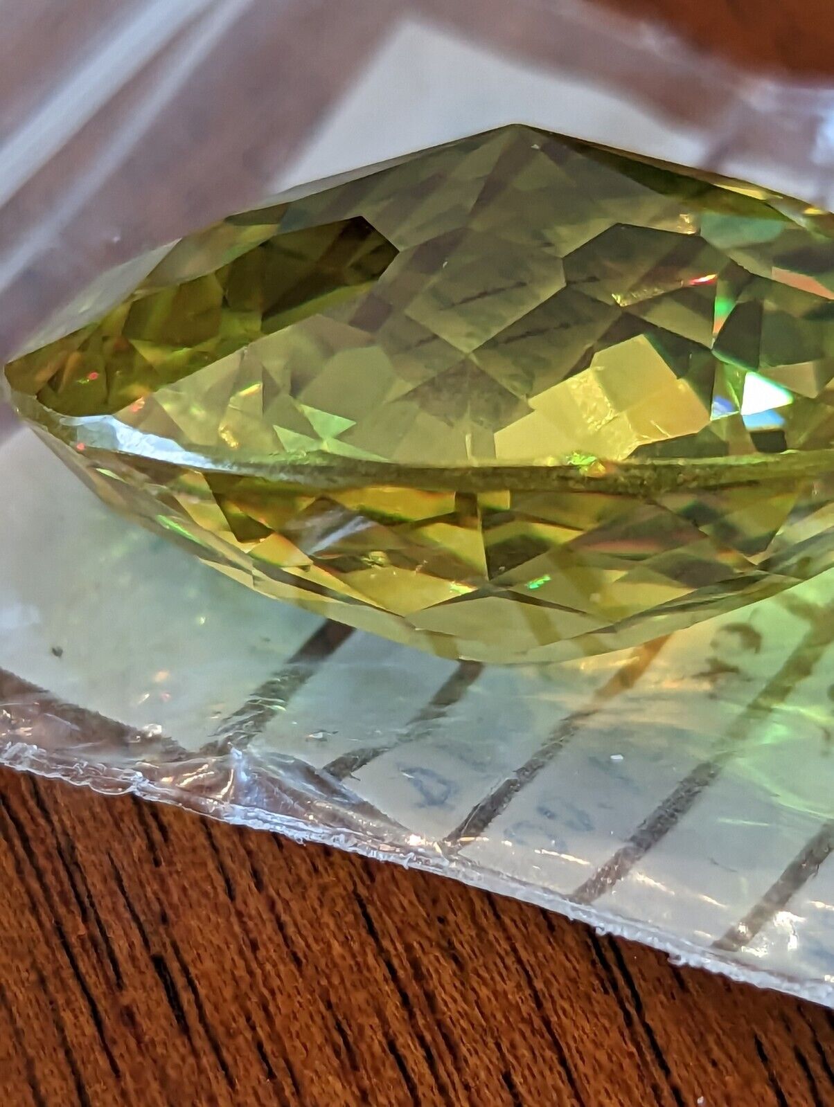 Lab Created Peridot Gem Green Oval Shaped Faceted 171 Cts loose gem