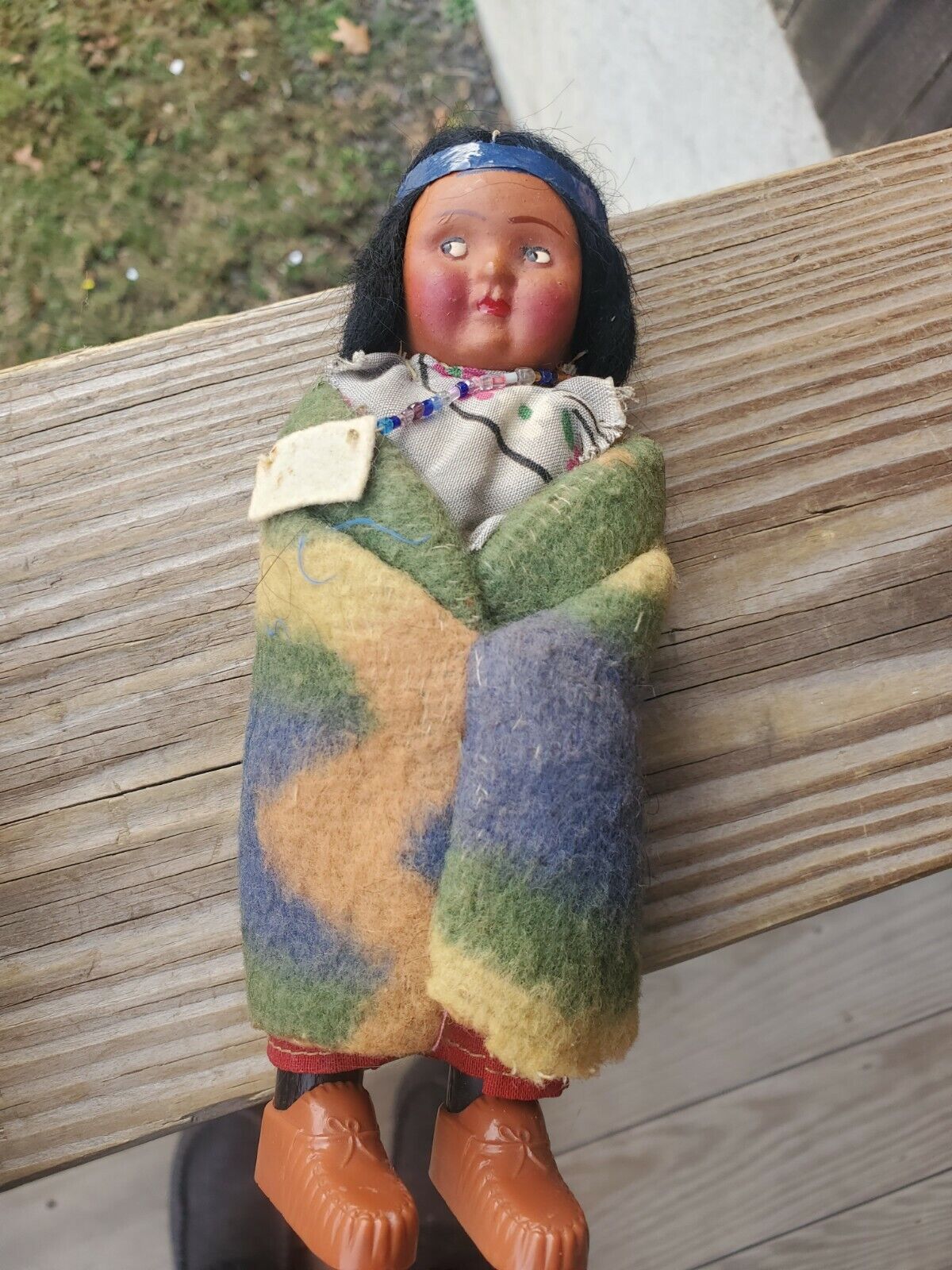 VINTAGE TRADEMARK SKOOKUM BULLY GOOD INDIAN DOLL PATENTED IN USA