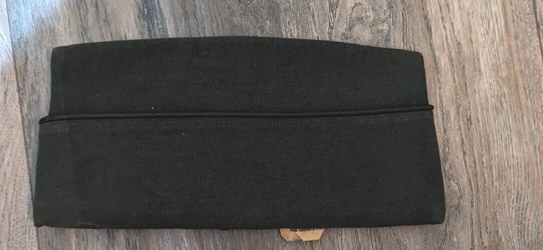 US Army 1956 Garrison Hat Envelope Cap Enlisted Dress Dk Green Wool Size 7 1/4