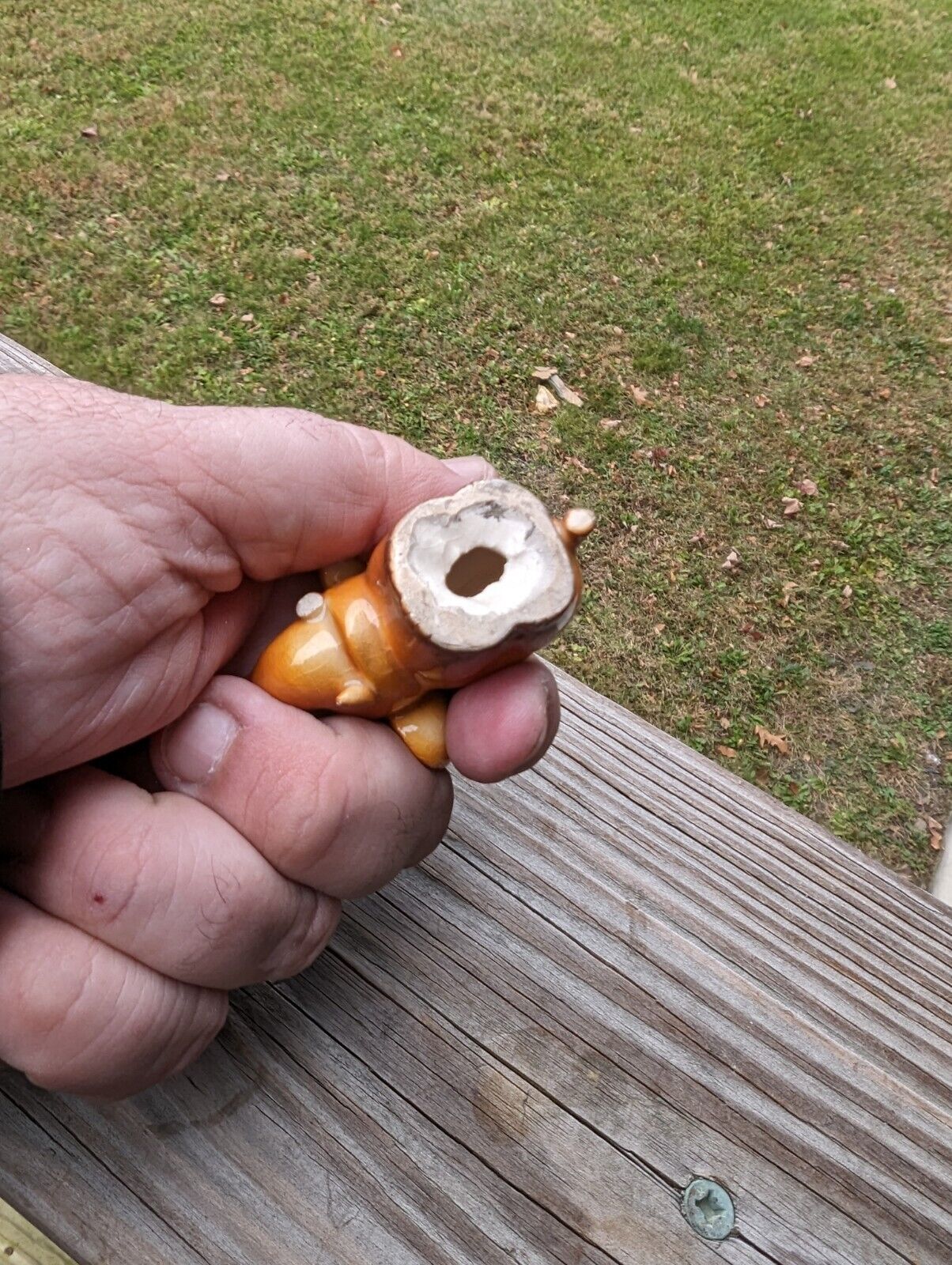 Vintage Miniature Ceramic Baby Elephant 2" Hollow Figurine