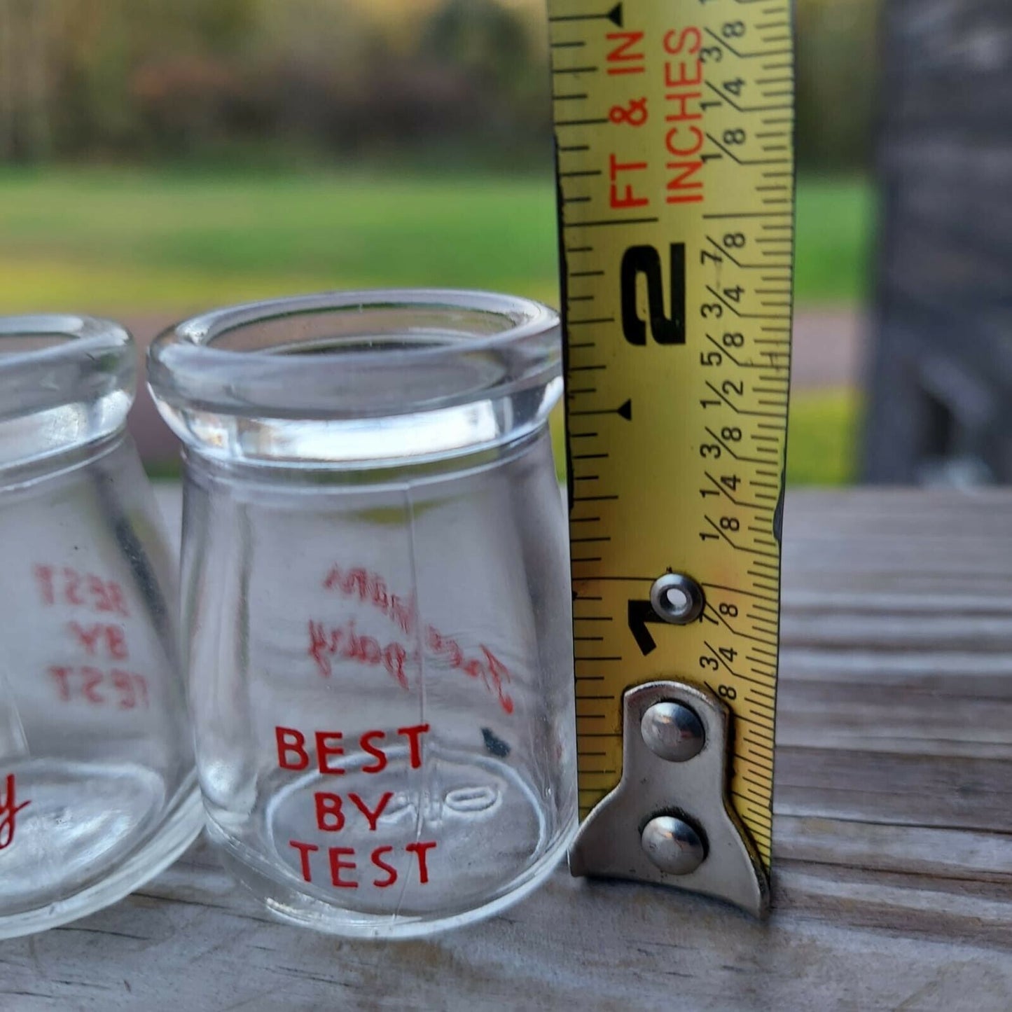 Vintage Freemans Dairy Best By Test Glass Bottles Cream Small Set of 12