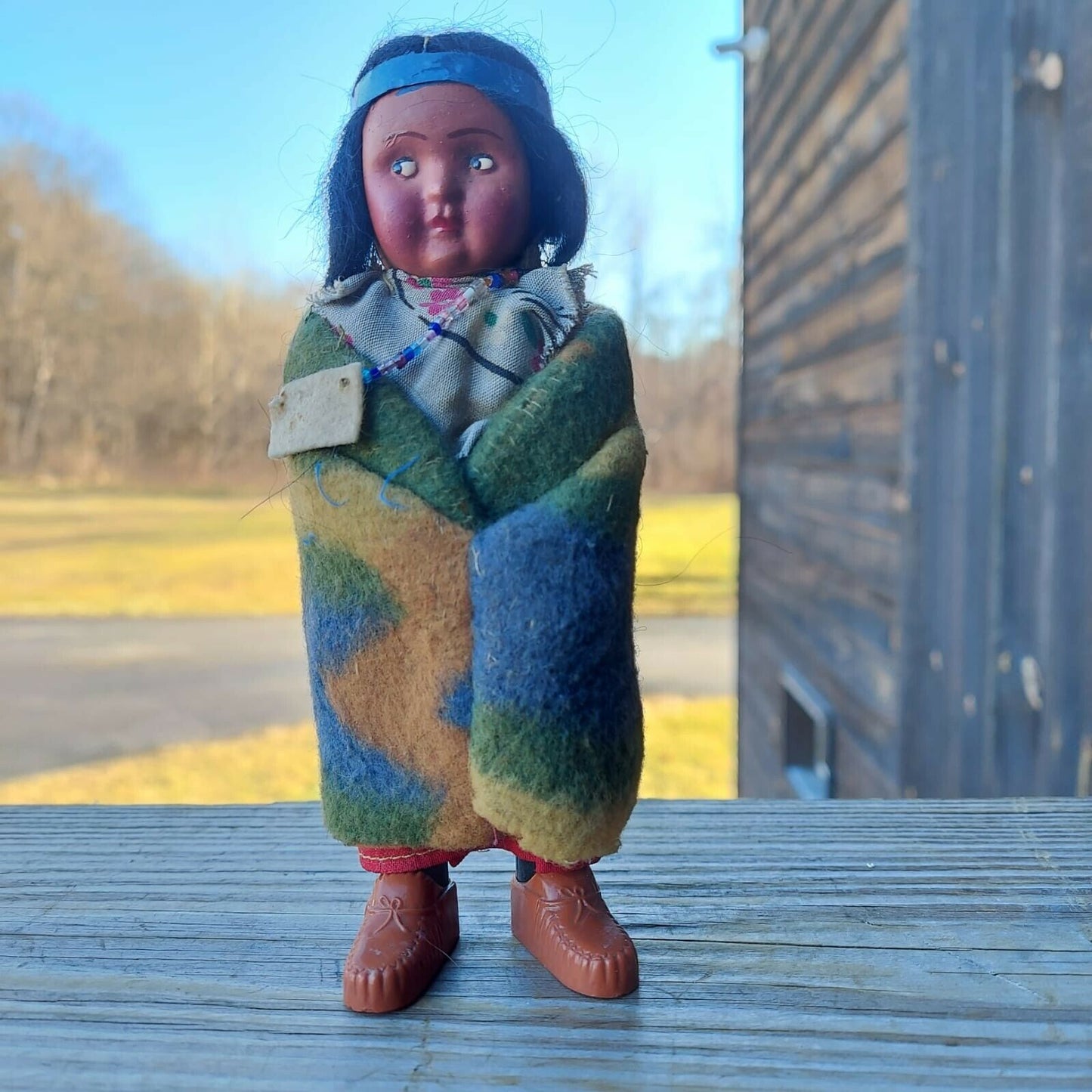 VINTAGE TRADEMARK SKOOKUM BULLY GOOD INDIAN DOLL PATENTED IN USA