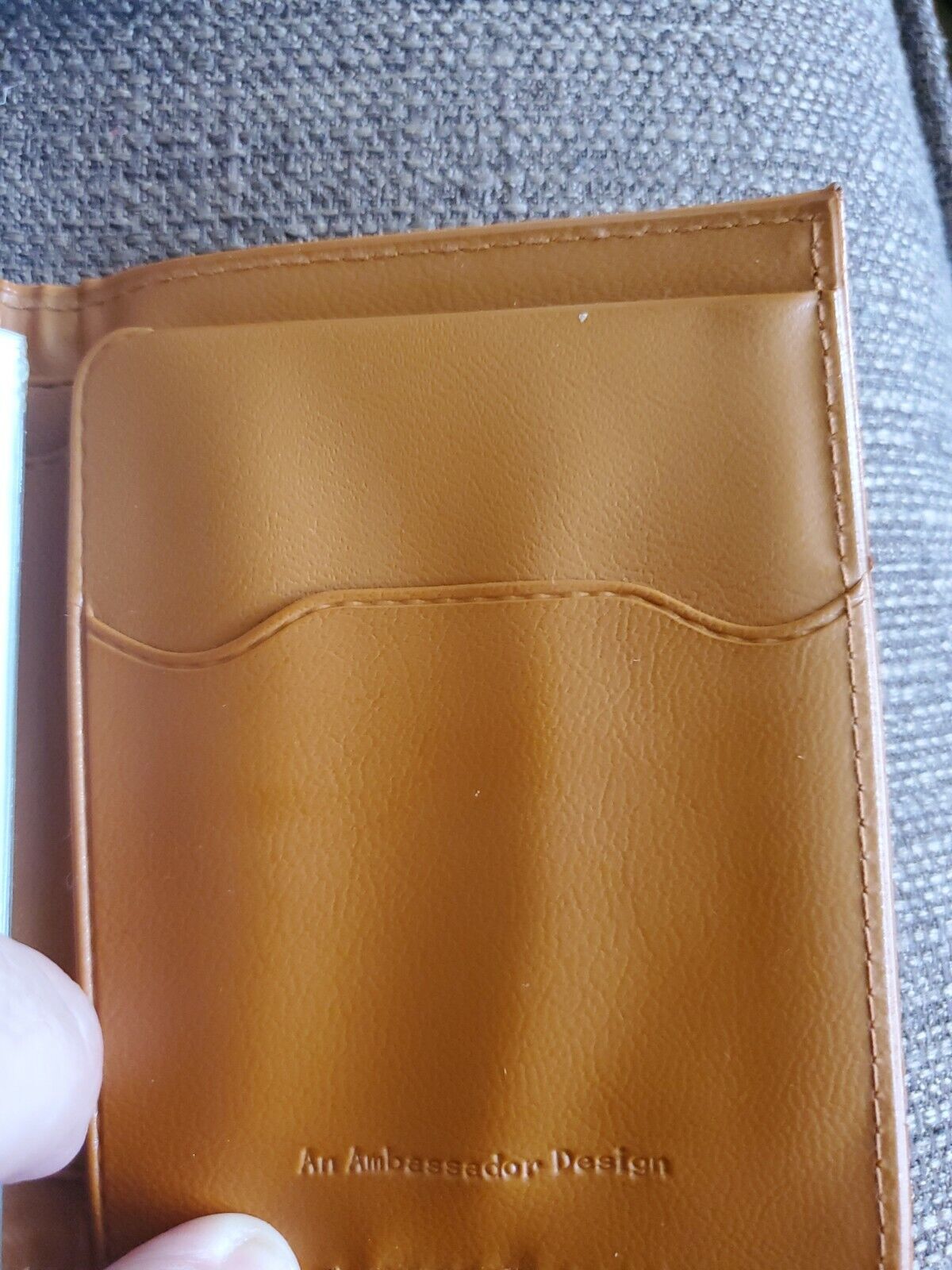 Vintage Ambassador Design Leather Wallet Made In Hong Kong