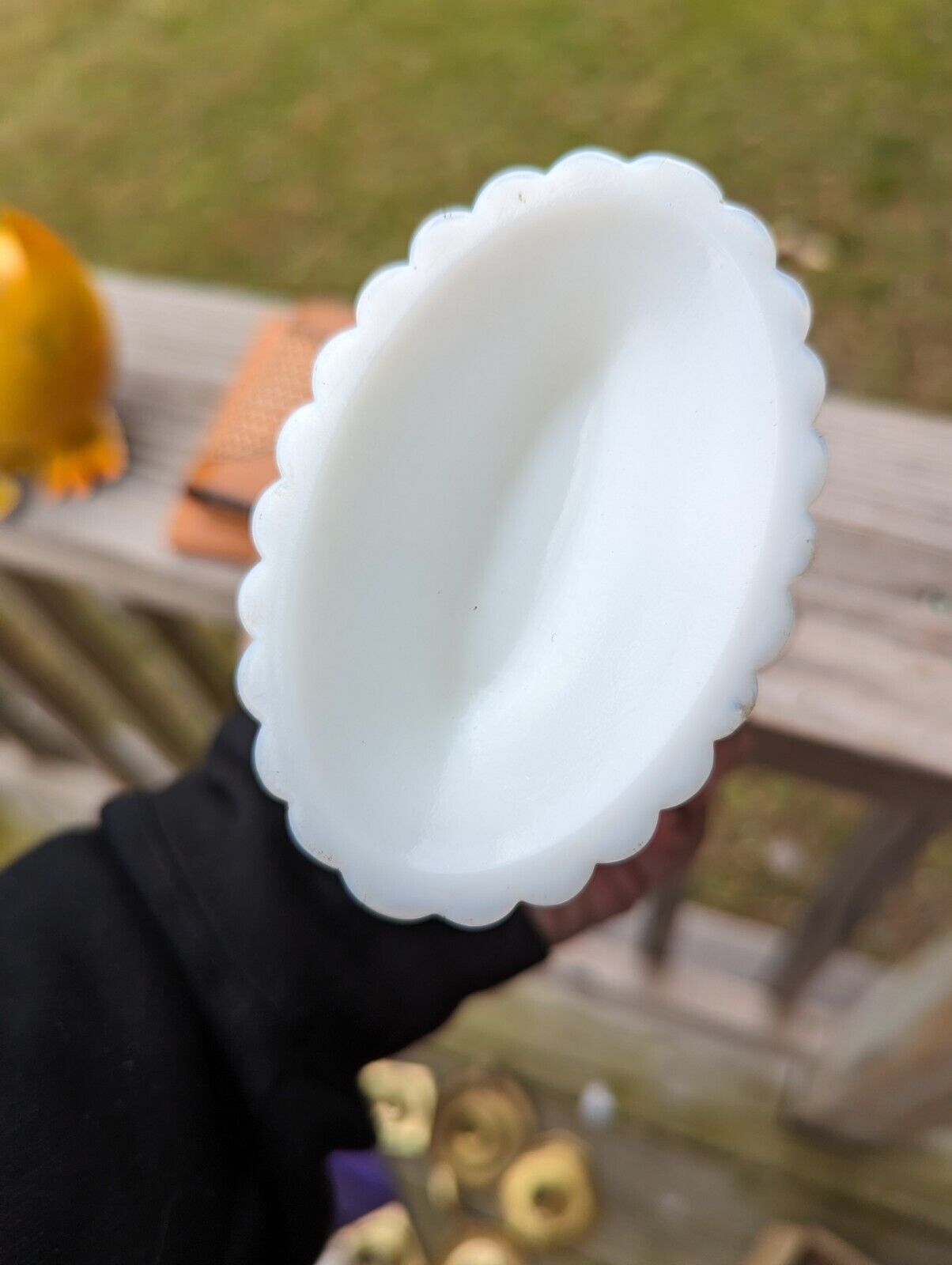 EAPG Milk Glass cornucopia covered sugar bowl Westmoreland