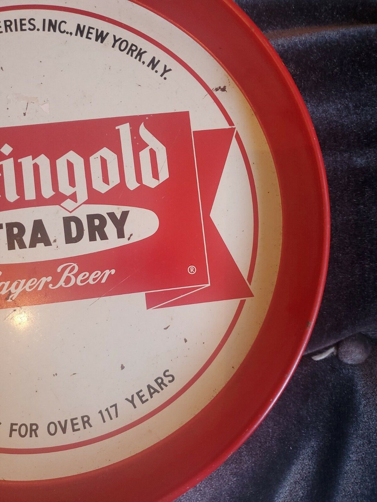 Liebmann Breweries Reingold Extra Dry Lager Beer Tin Tray