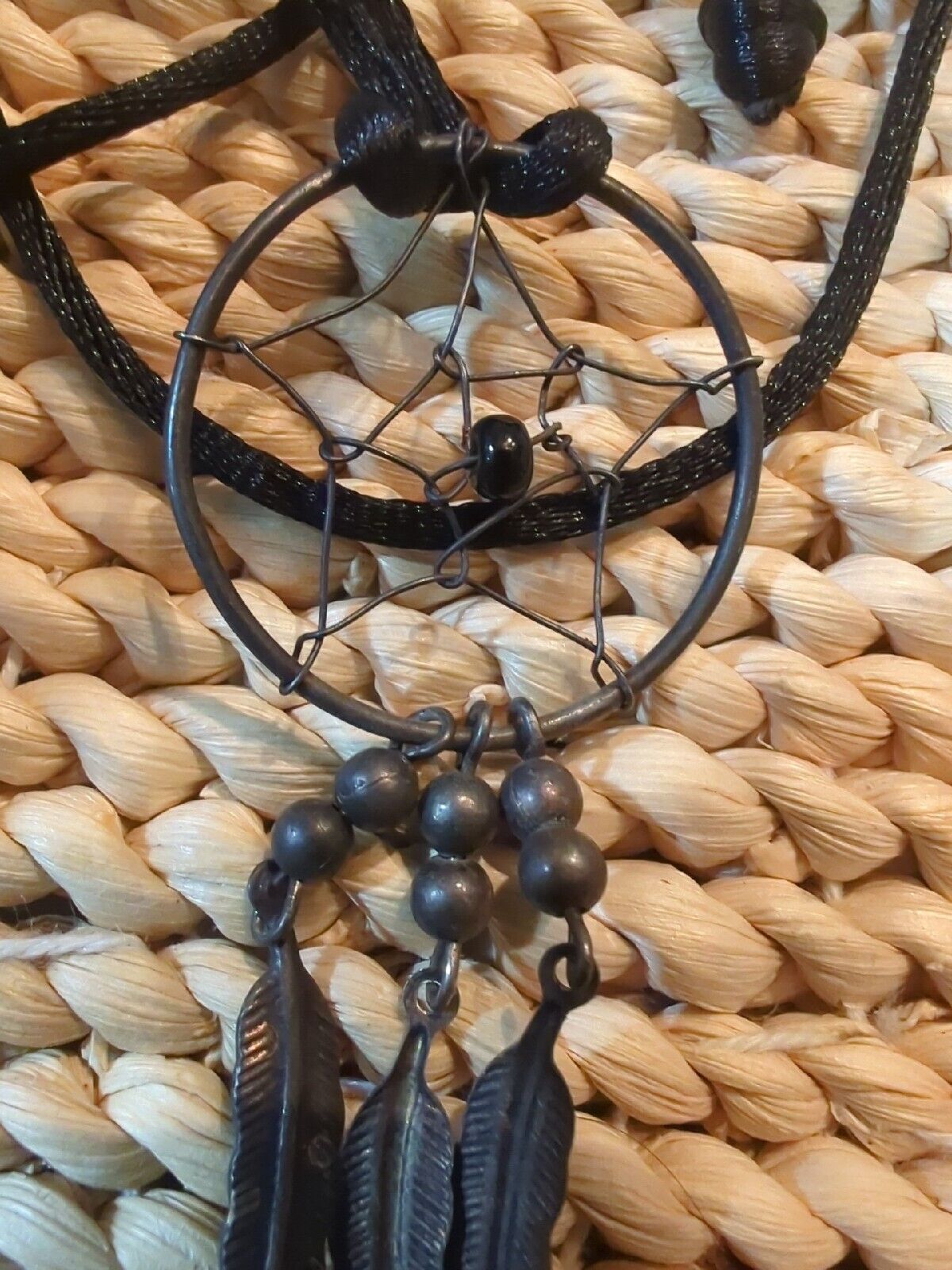 Native American Metal Dream Catcher Pendant