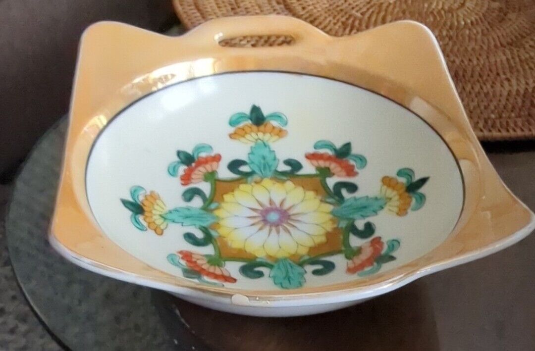 BUTTERSCOTCH JAPANESE LUSTERWARE NORITAKE HAND PAINTED BOWL