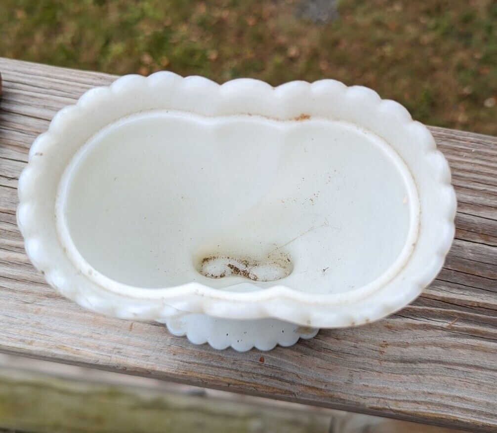 EAPG Milk Glass cornucopia covered sugar bowl Westmoreland