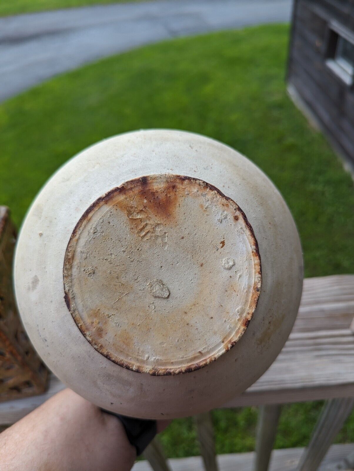 Vintage Ceramic Long Neck Round Bottom Jug