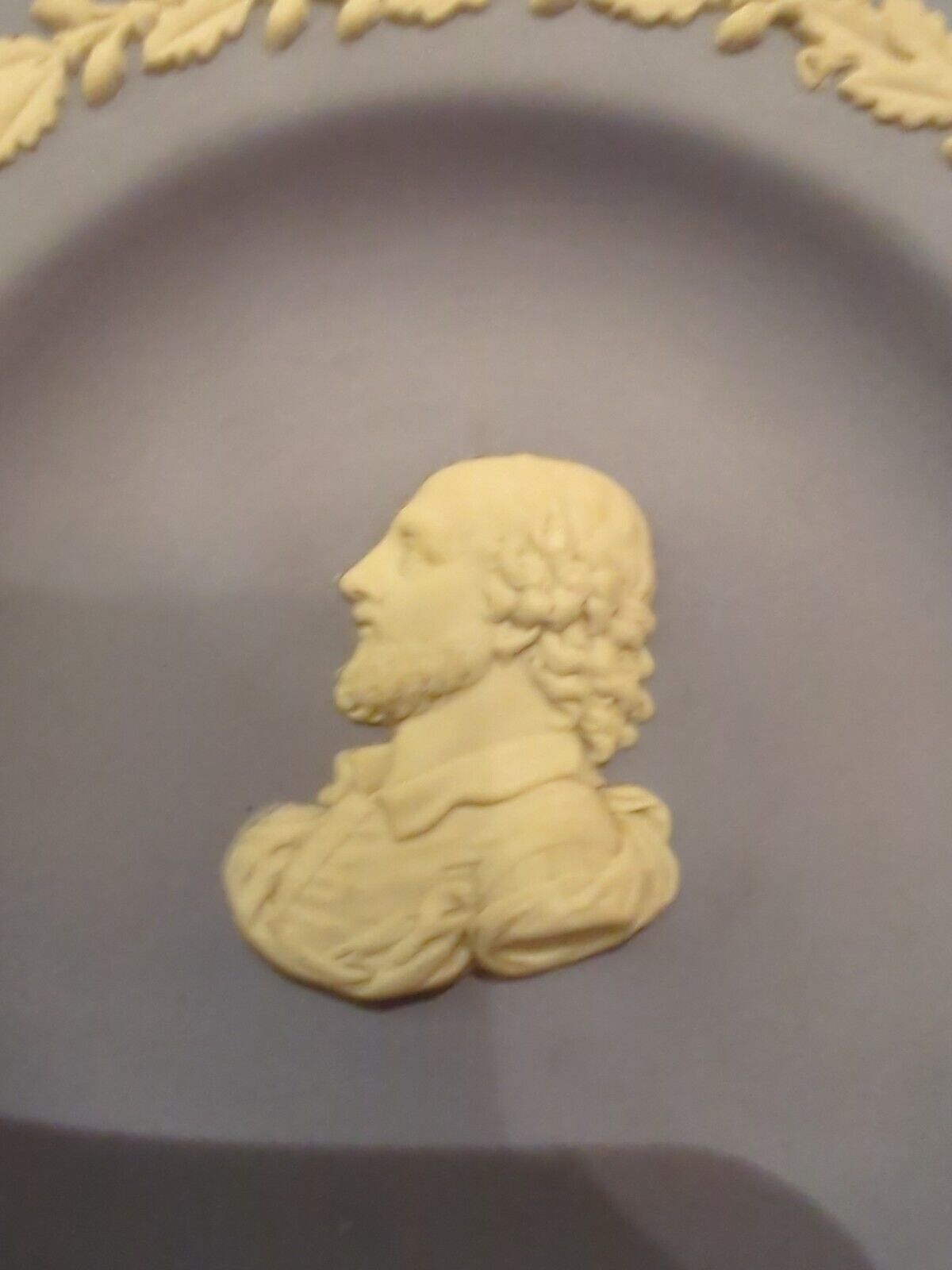 William Shakespeare Wedgwood Blue Jasper Small 4" Plate Vintage