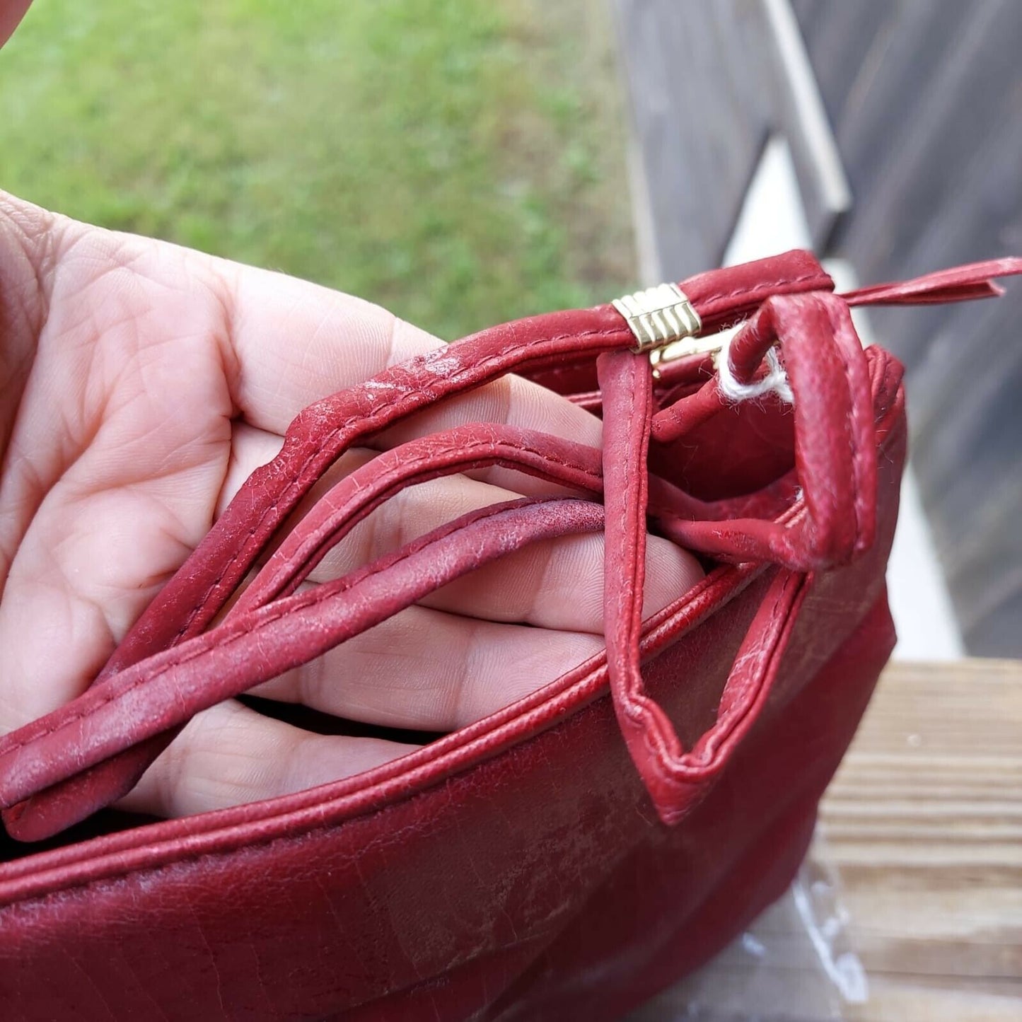 Vintage BagBazaar Cluchez Red Clutch Bag