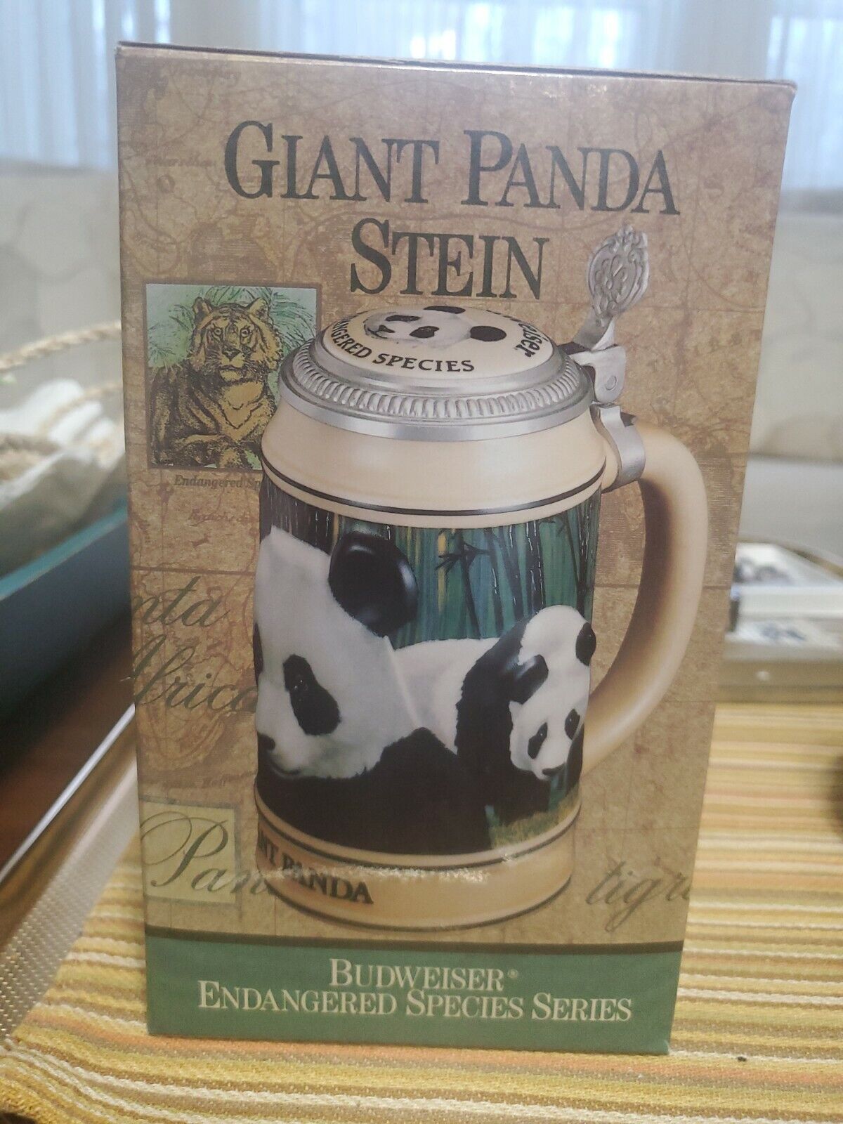 Vintage 1992 Budweiser Giant Panda Stein Endangered Species Series New in Box