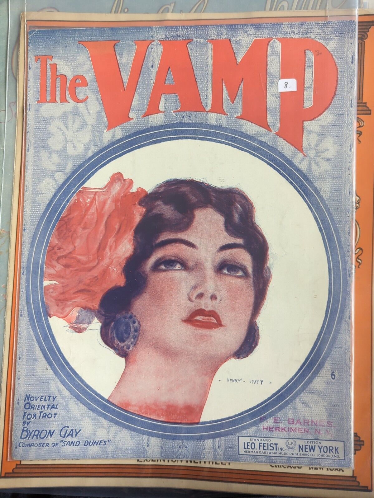 1919 The Vamp Novelty Oriental Fox Trot by Byron Gay Sheet Music