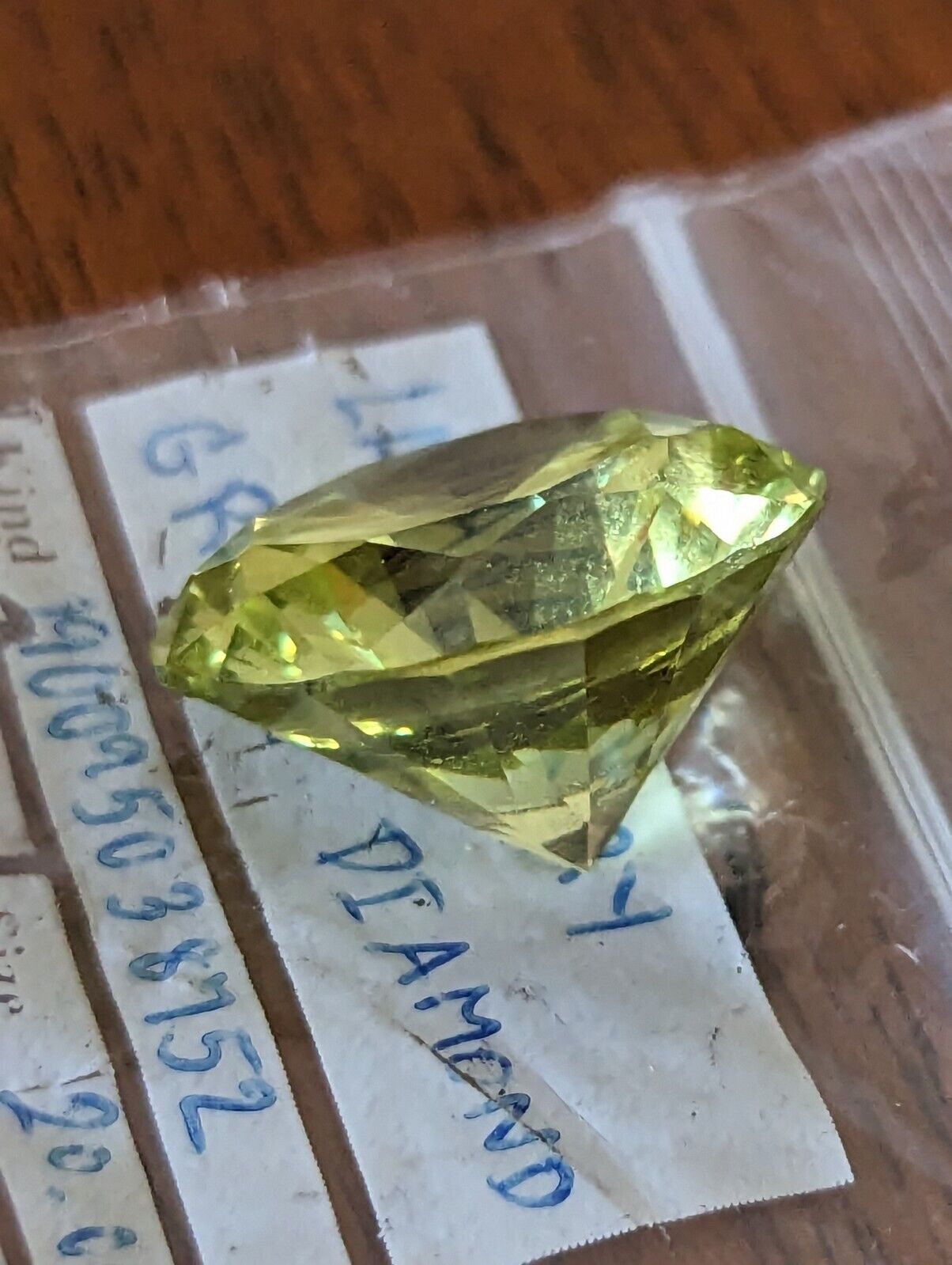 Lab Canary Green Diamond Round Polished Stone 52.00 cts