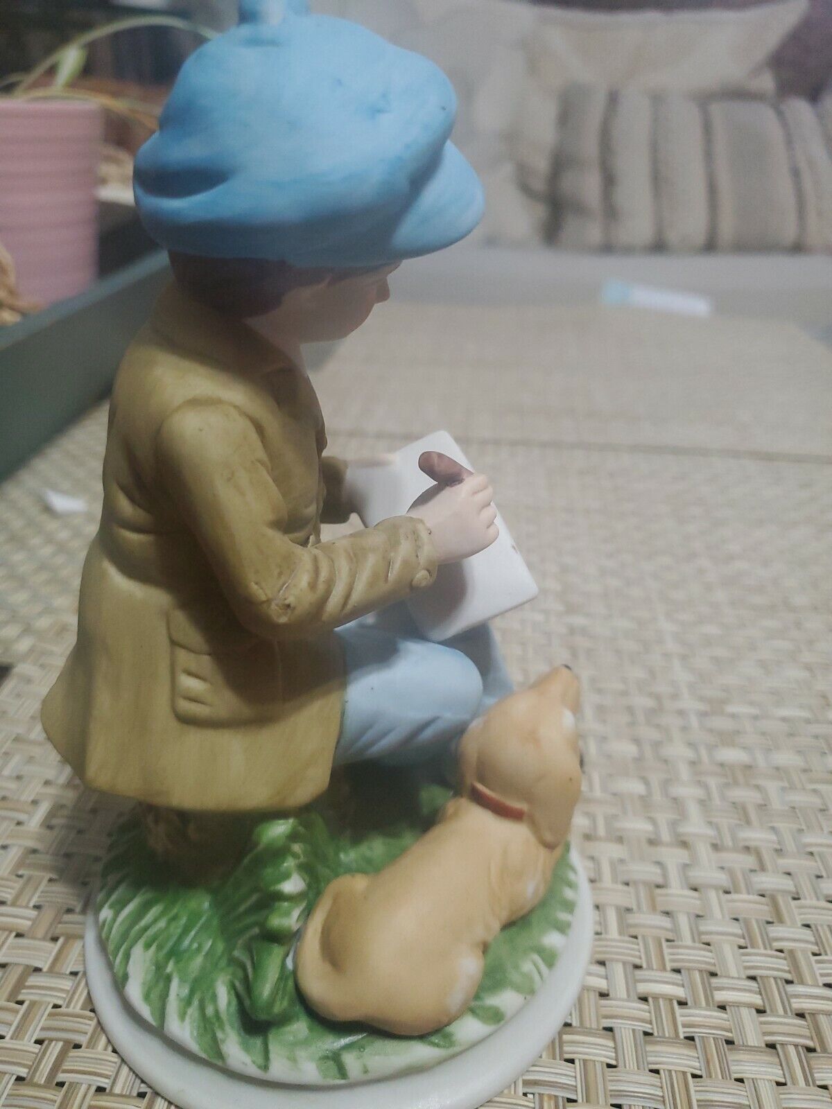 Student With Dog Figurine