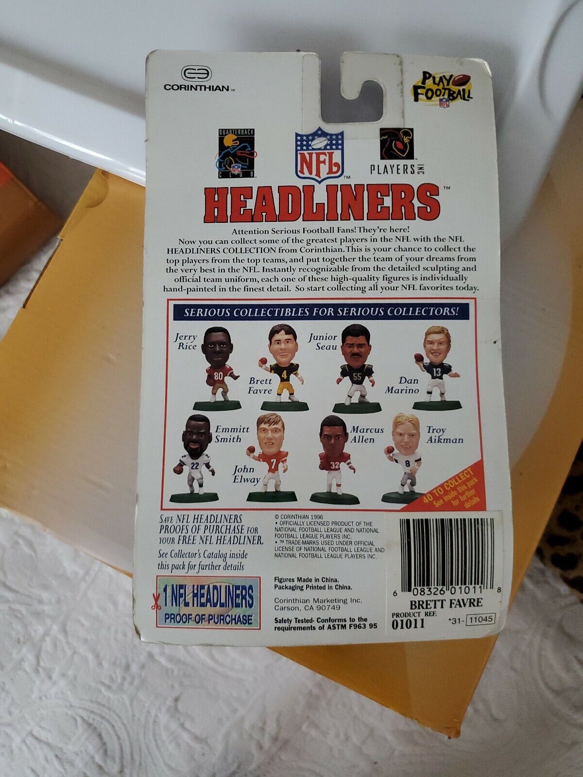 BRETT FAVRE - Corinthian NFL Headliners 1996 Figure Green Bay Packers BRAND NEW