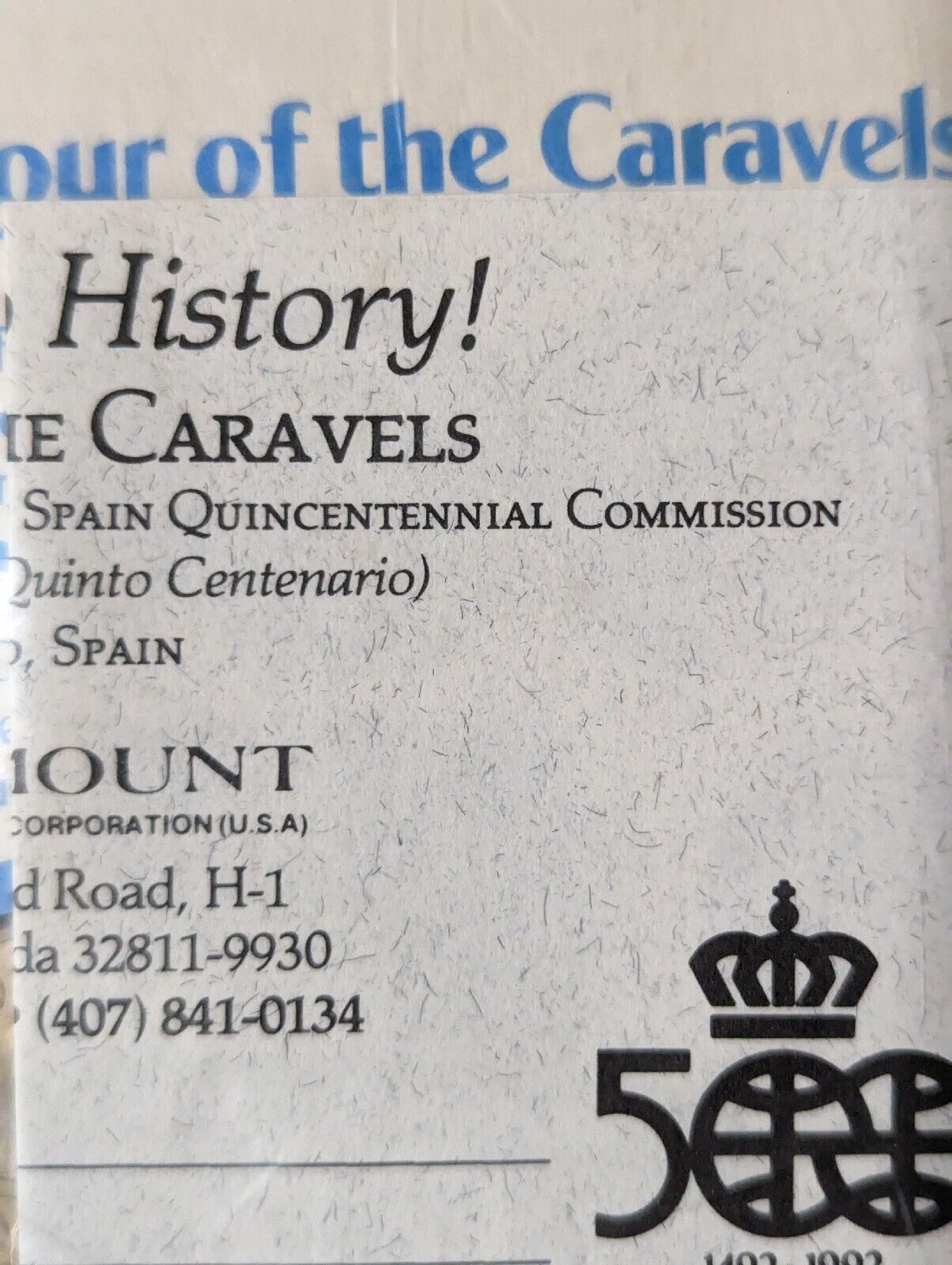 1992 Spain 500th Anniv Discovery of the Americas Celebrate the Tour of Caravels