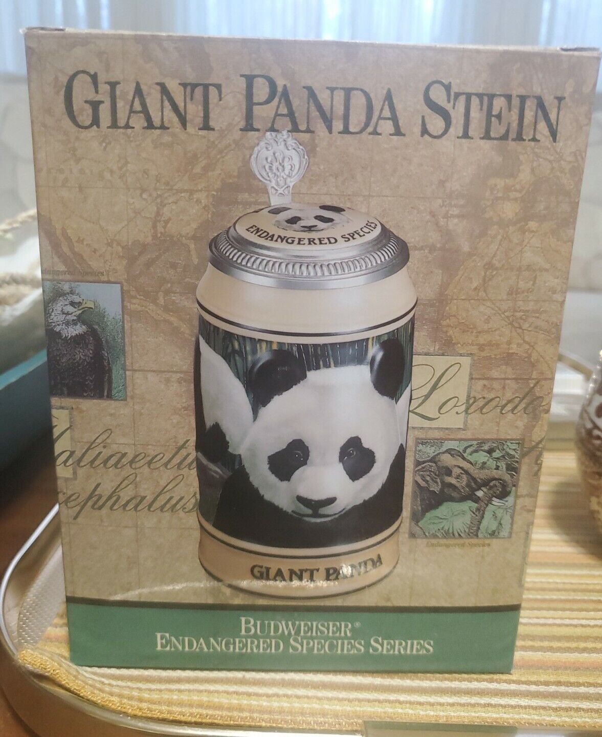 Vintage 1992 Budweiser Giant Panda Stein Endangered Species Series New in Box