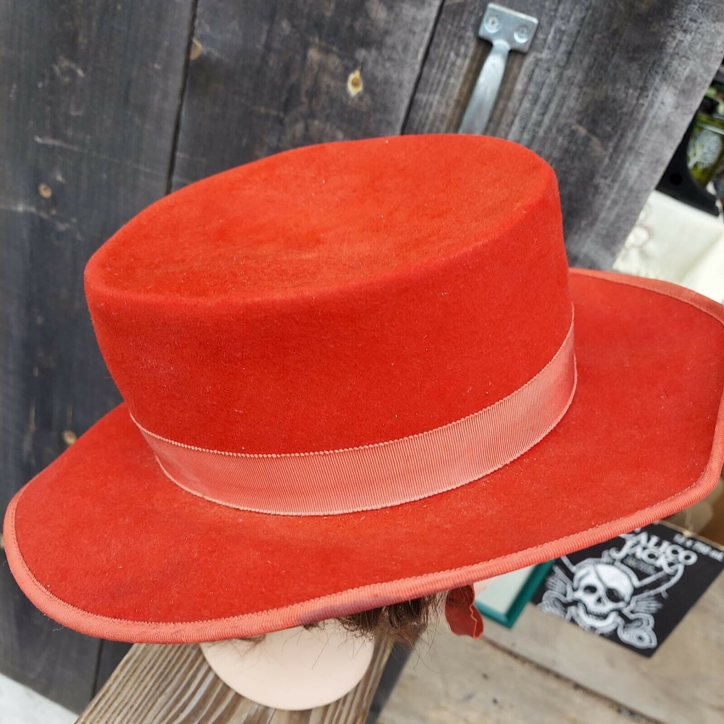 Vintage Clasico Andaluz Madrid Red Felt Hat