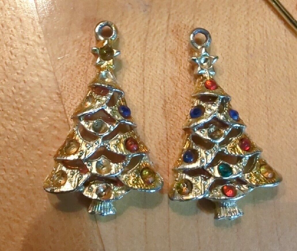 Two Vintage Christmas Trees Pendant