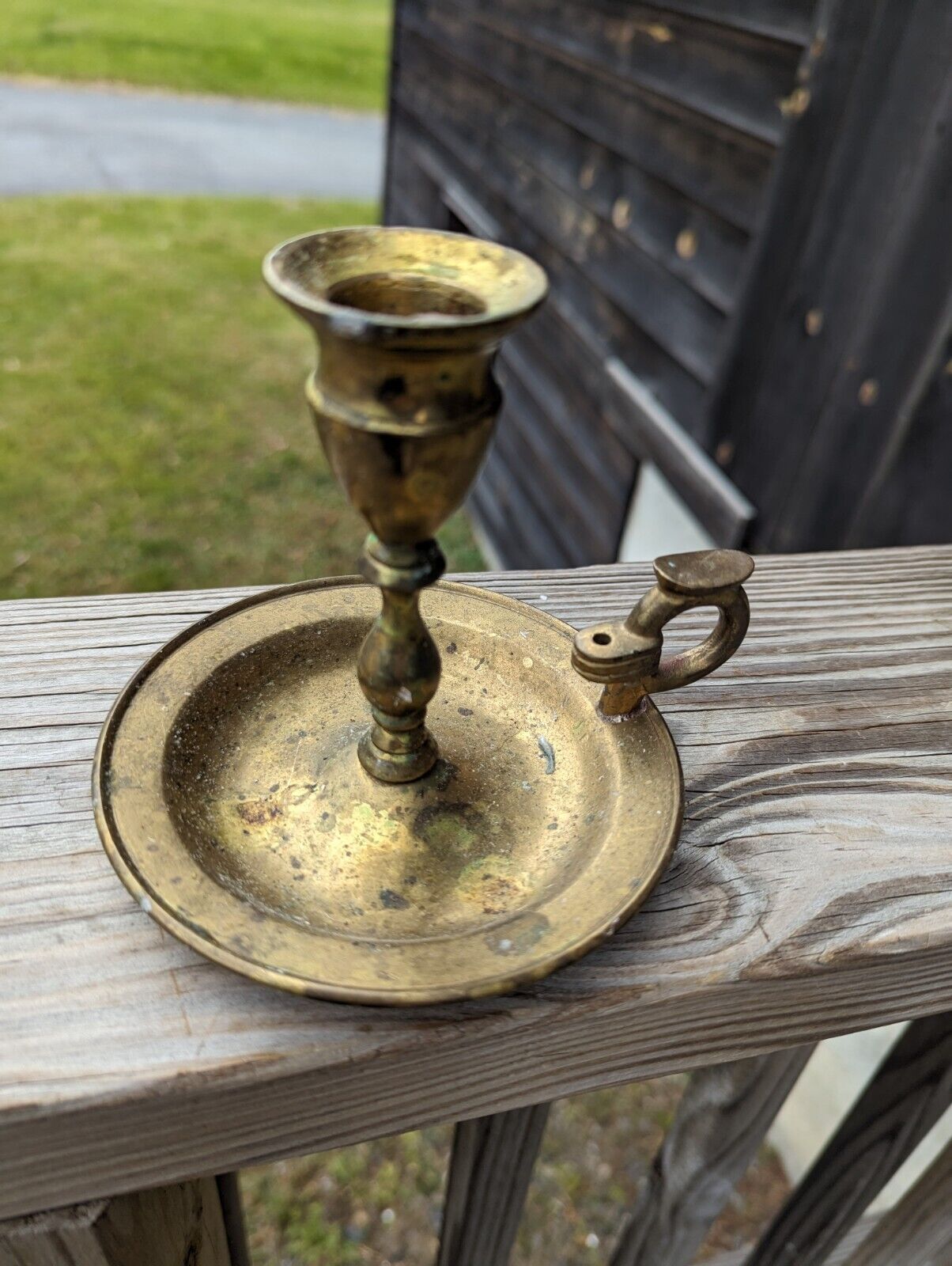 Vintage Andrea By Sadek Brass Candle Stick Holder Made In India TLC Needed