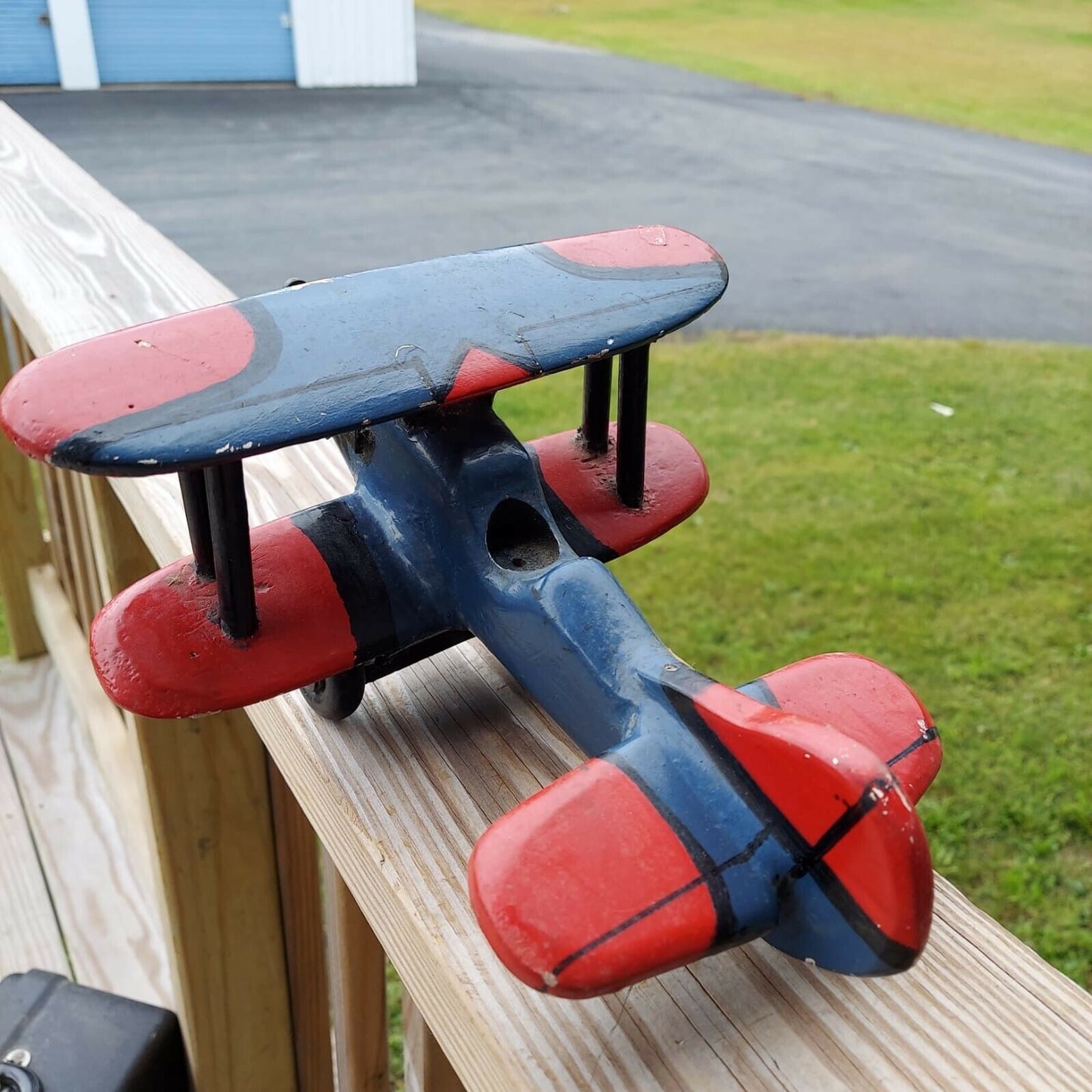 Vintage Wooden Airplane And Truck Toys Models