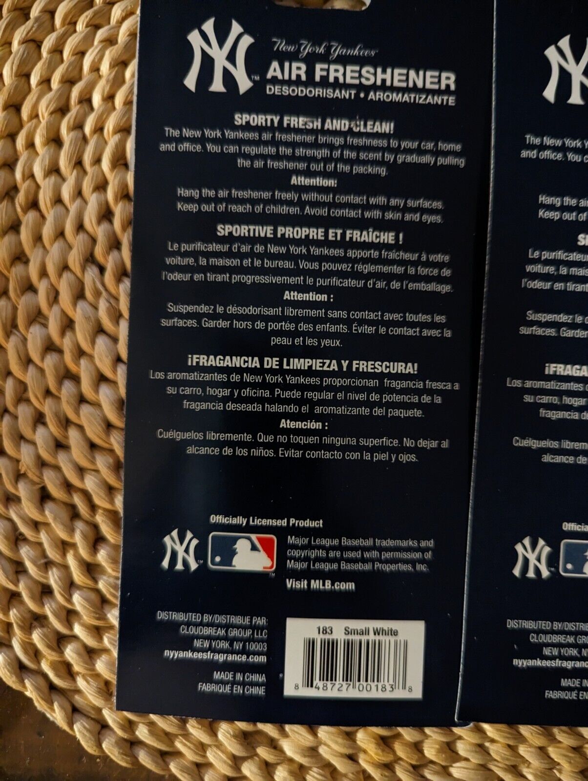 Set Of Three NY Yankees Car Air Fresheners new sealed free shipping