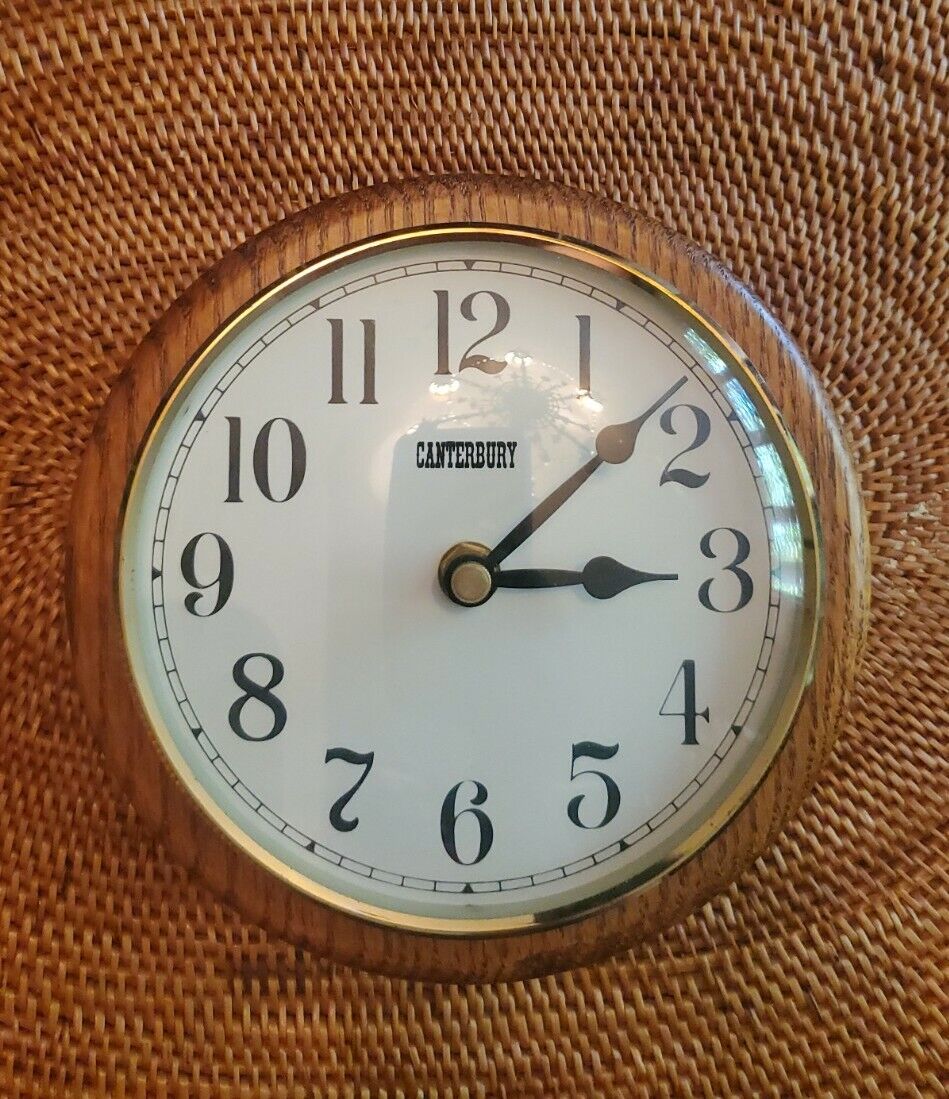 VINTAGE WOODFRAMED CANTERBURY KITCHEN WALL CLOCK