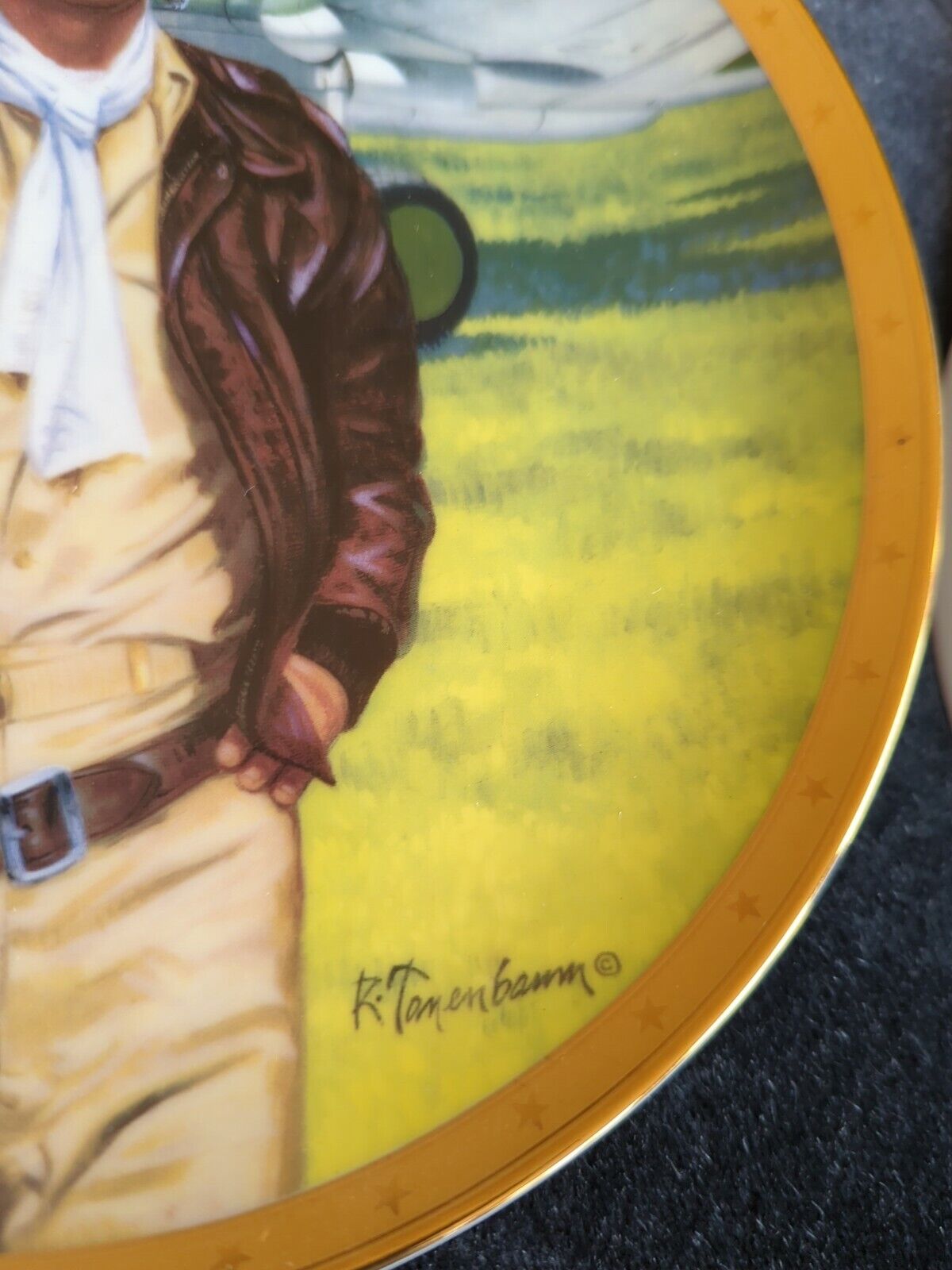 Franklin Mint John Wayne Symbol of Americas Fighter Pilot Robert Tenenbaum Plate