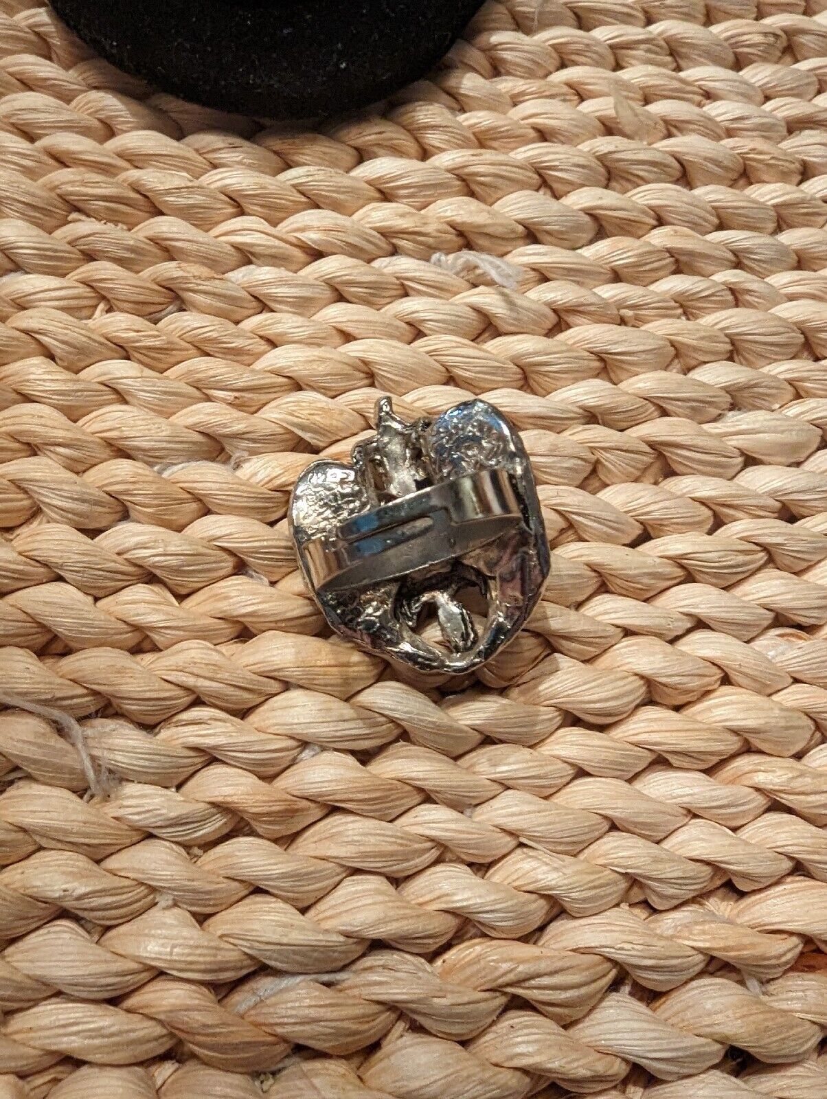 Vintage Skull and Wing Dagger Biker's Ring size 7 Adjustable