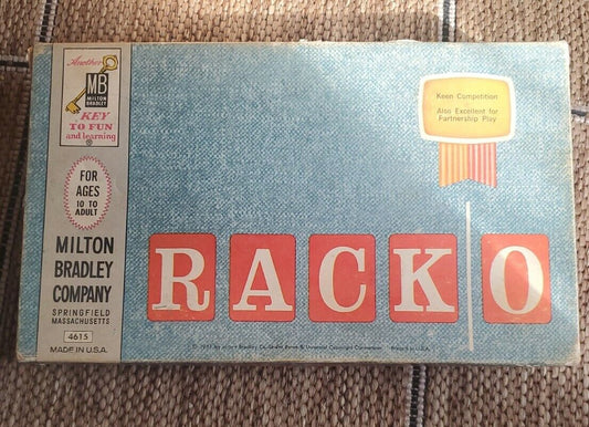 Vintage 1961 Milton Bradley Company Racko Rack-o Board Game MB Made in USA