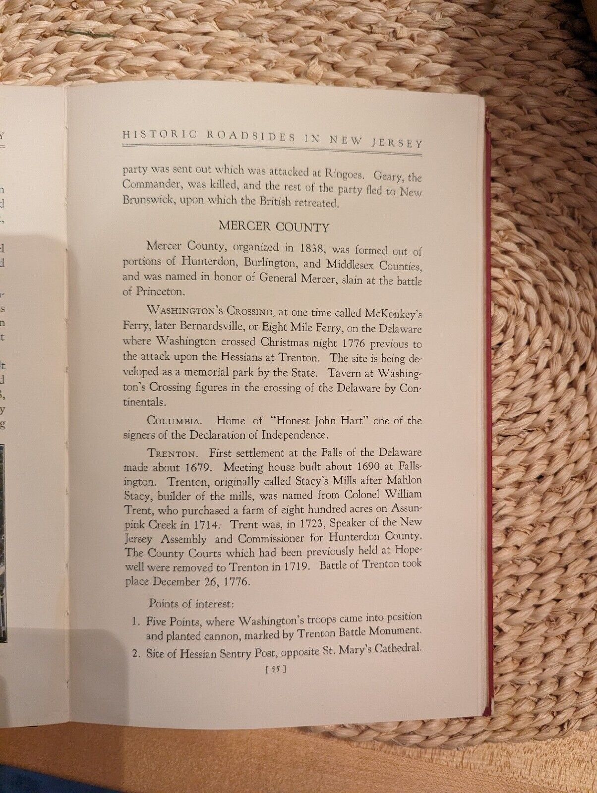 Historic Roadside in New Jersey 1928 History Book by Society of Colonial War N.J