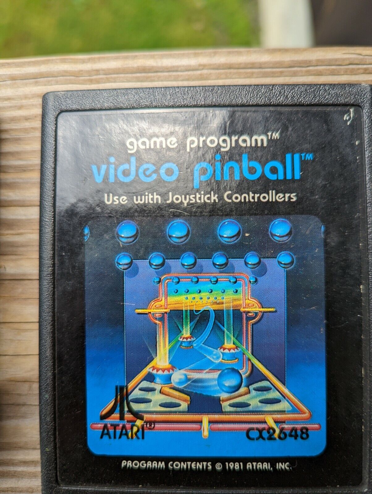 Vintage 1981 Atari 2600 Video Pinball Video Game Cartridge