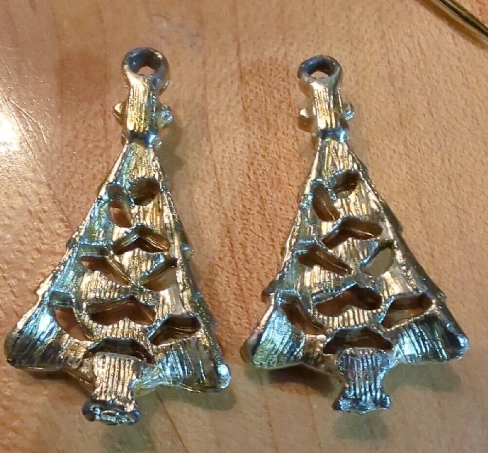 Two Vintage Christmas Trees Pendant