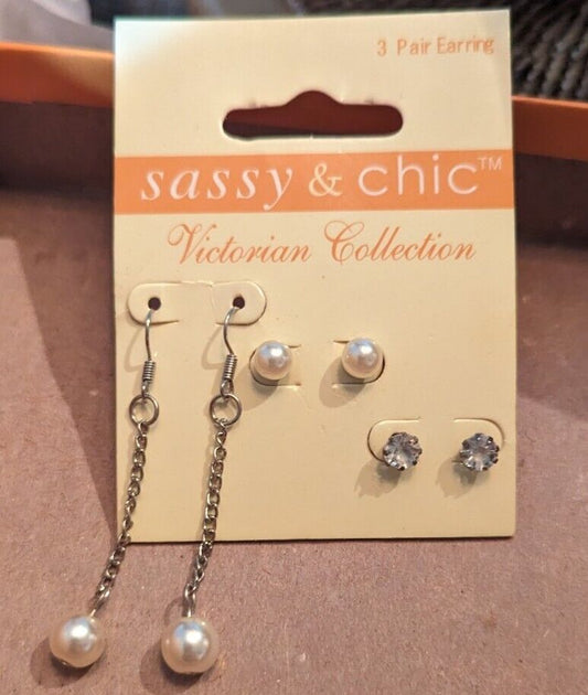 Sassy And Chic Victorian Collection 3 Pair Earrings