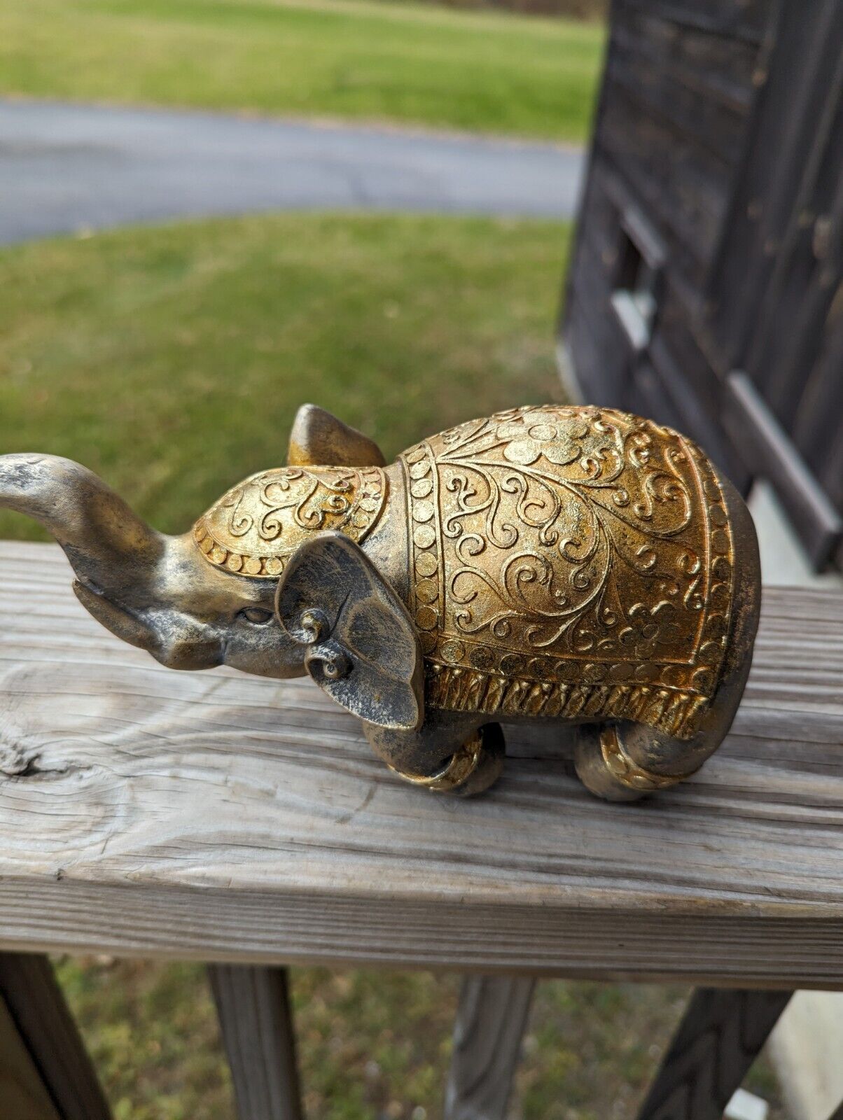 Embellished Wood Magnificent Elephant Made In India