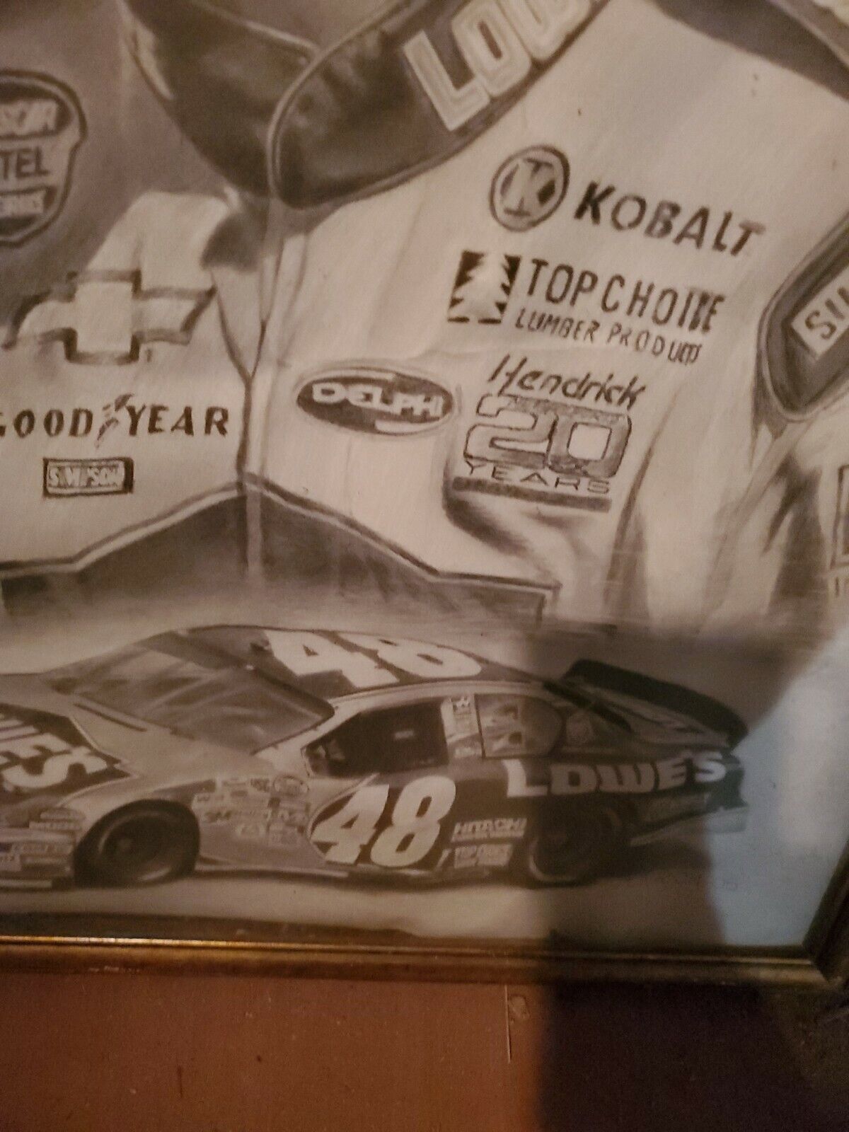 Jimmie Johnson NASCAR Lowes 48 Framed Portrait